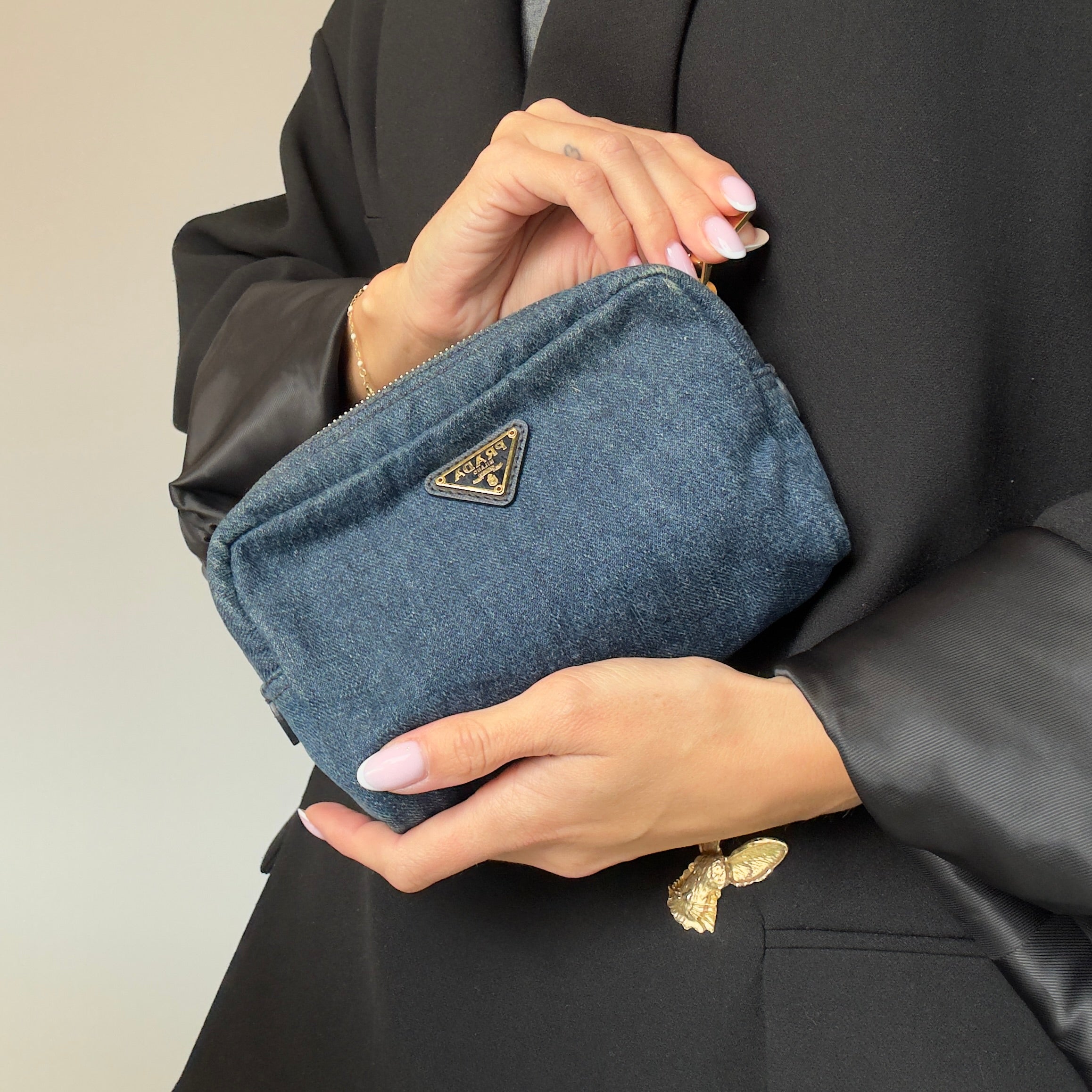 Prada Denim Pouch - Queen May