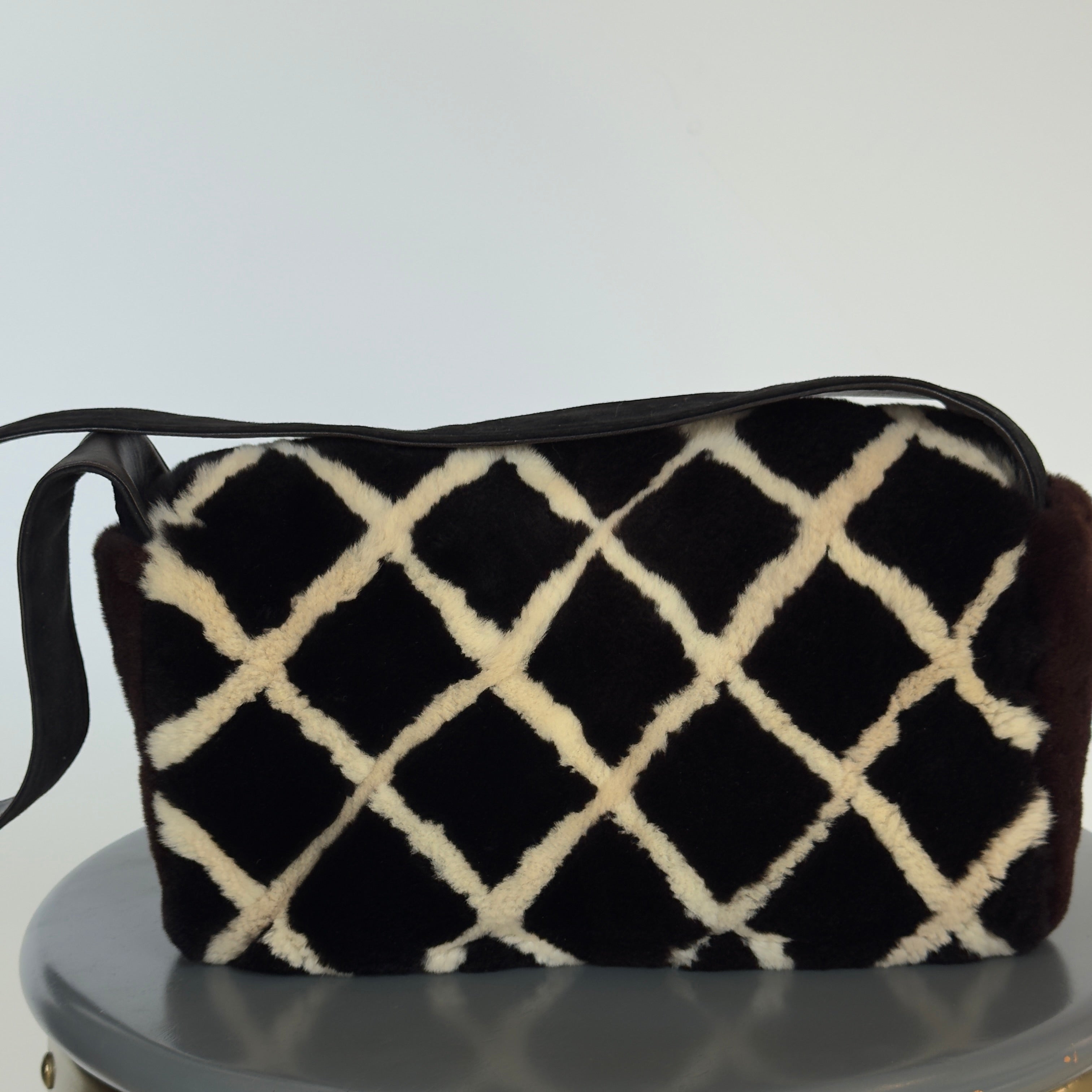 Chanel Mouton Shearling and Suede Bag 1996-1997 - Queen May