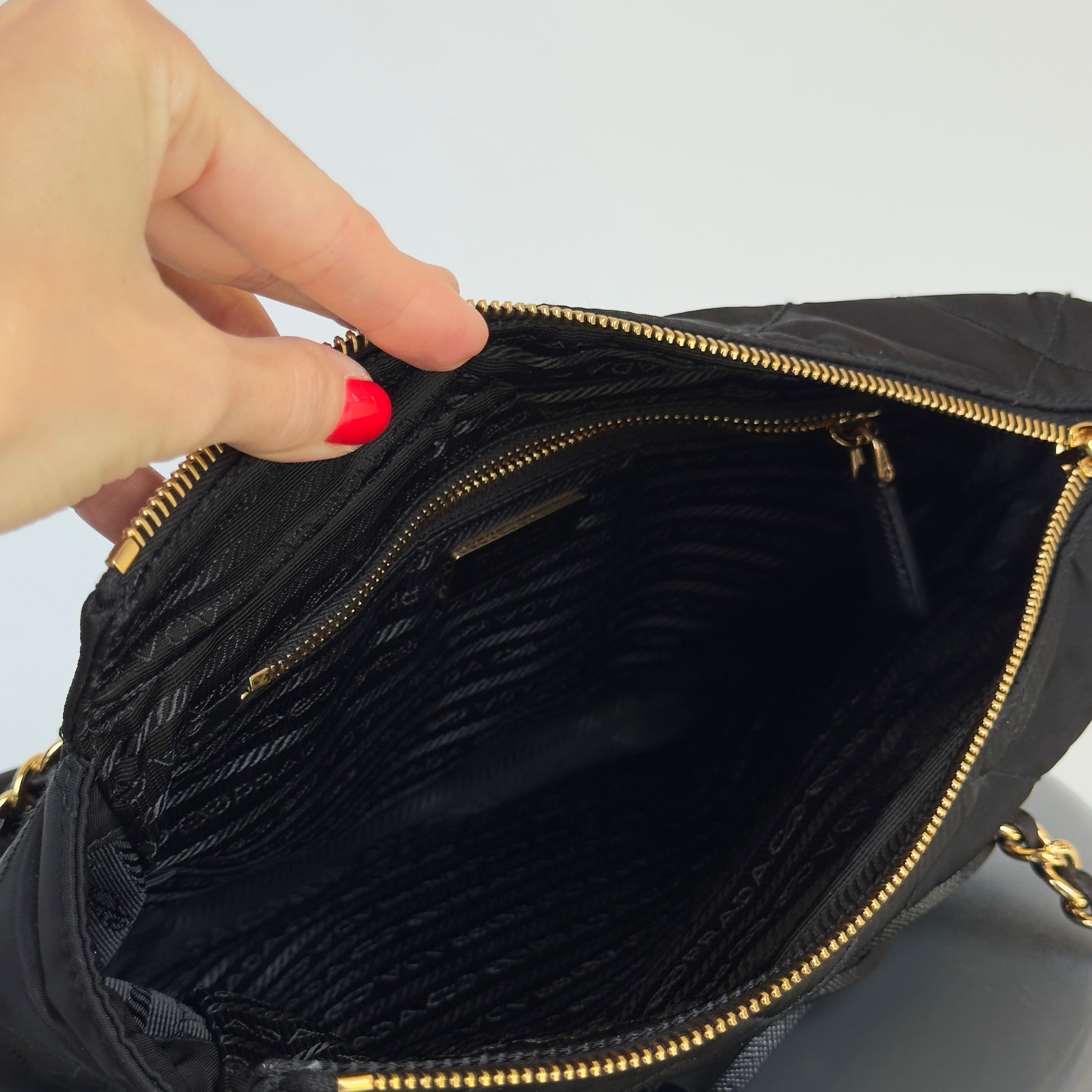 Prada ReEdition 1995 Chain Re-Nylon Tote Bag - Queen May