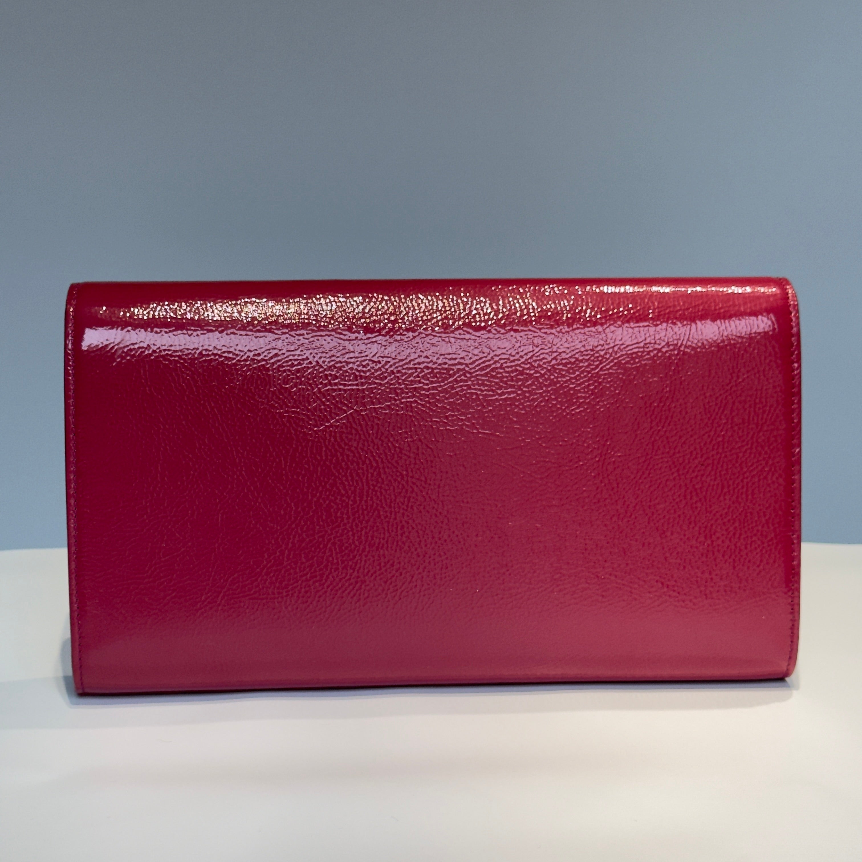 Yves Saint Laurent Patent Leather Belle De Jour Clutch - Queen May