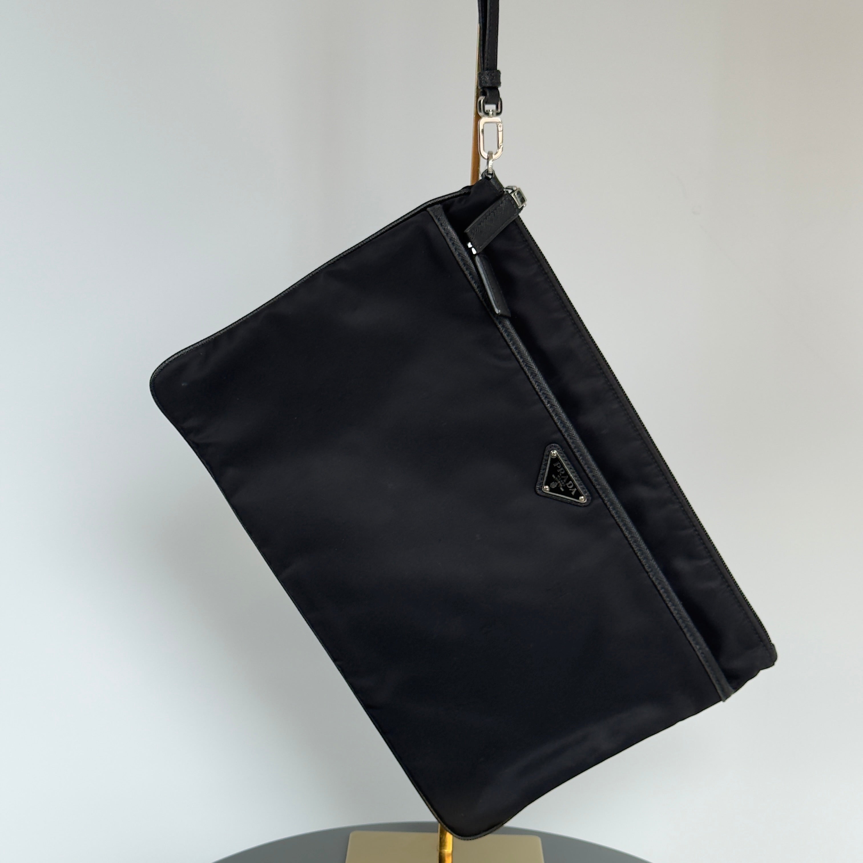 Prada Nylon Tessuto Pouch Clutch - Queen May