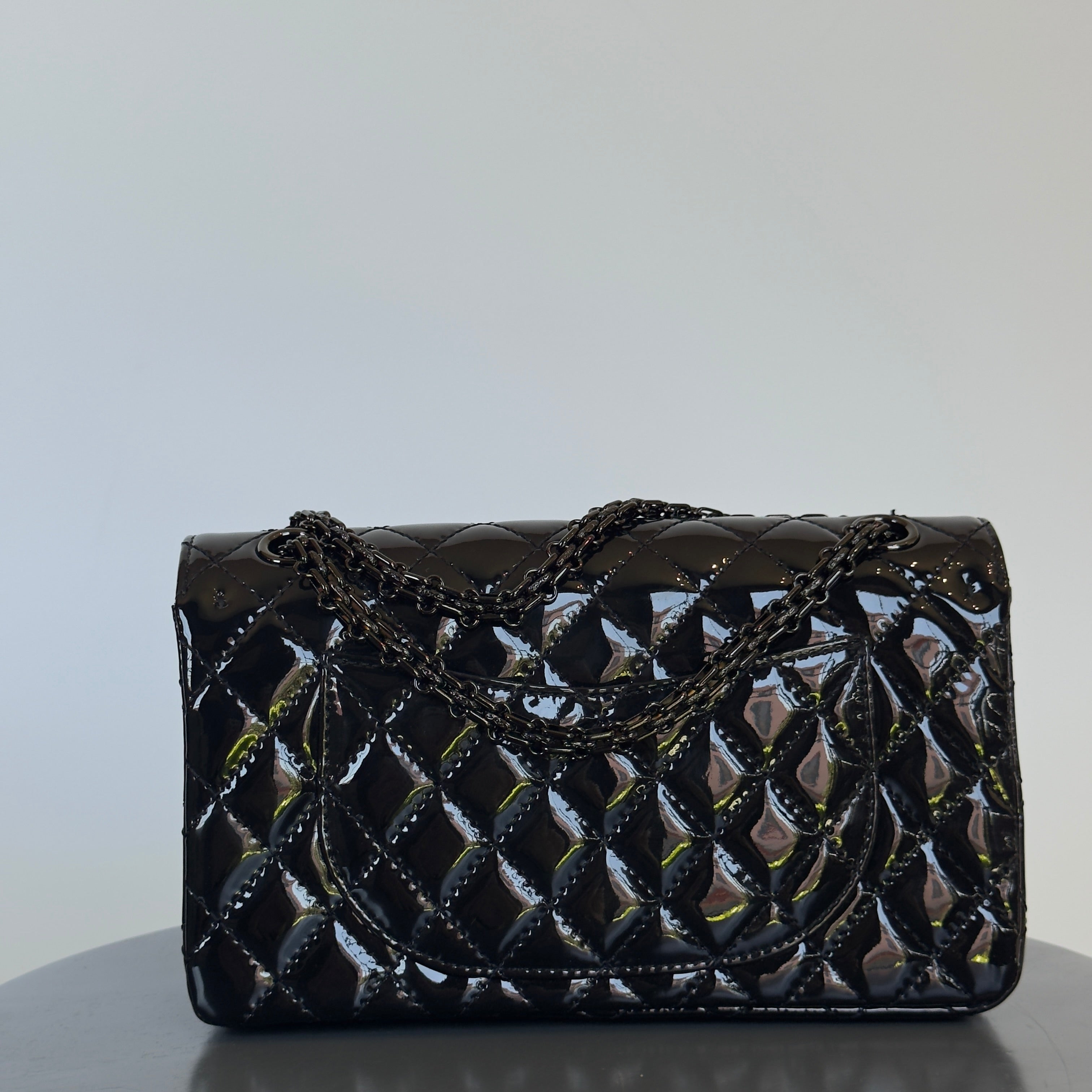Chanel Patent Calfskin Quilted 2.55 Reissue 225 Flap So Black - Queen May