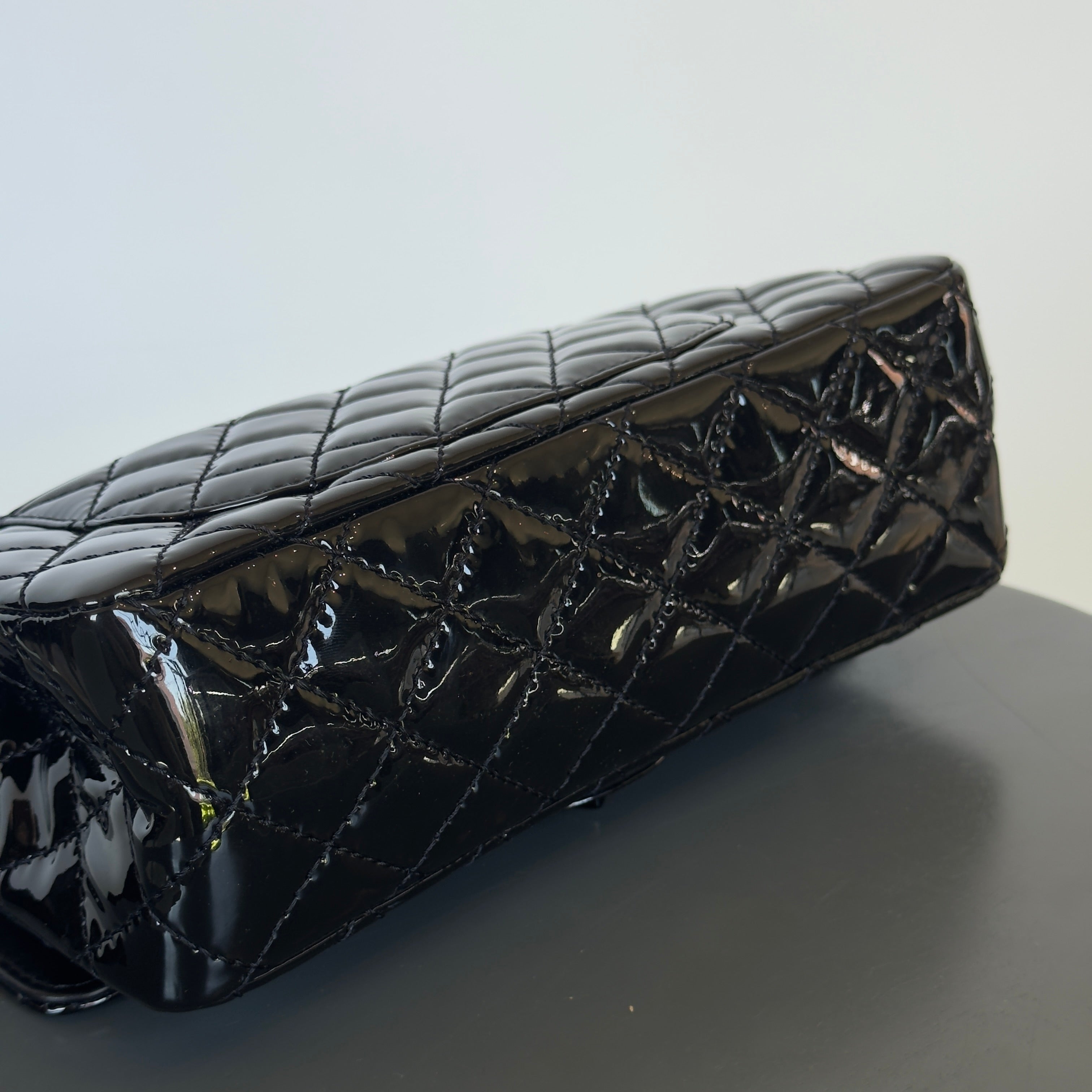 Chanel Patent Calfskin Quilted 2.55 Reissue 225 Flap So Black - Queen May