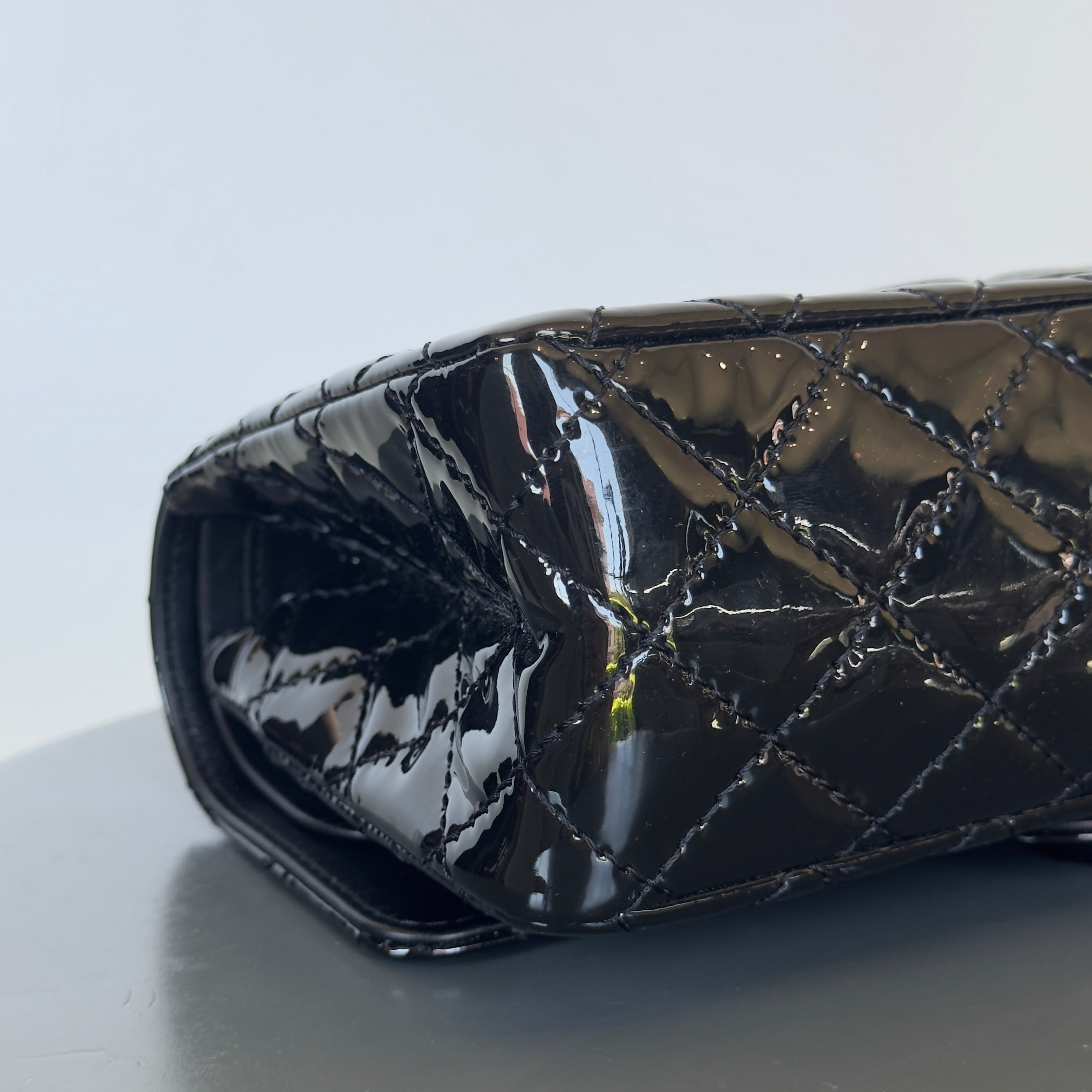 Chanel Patent Calfskin Quilted 2.55 Reissue 225 Flap So Black - Queen May