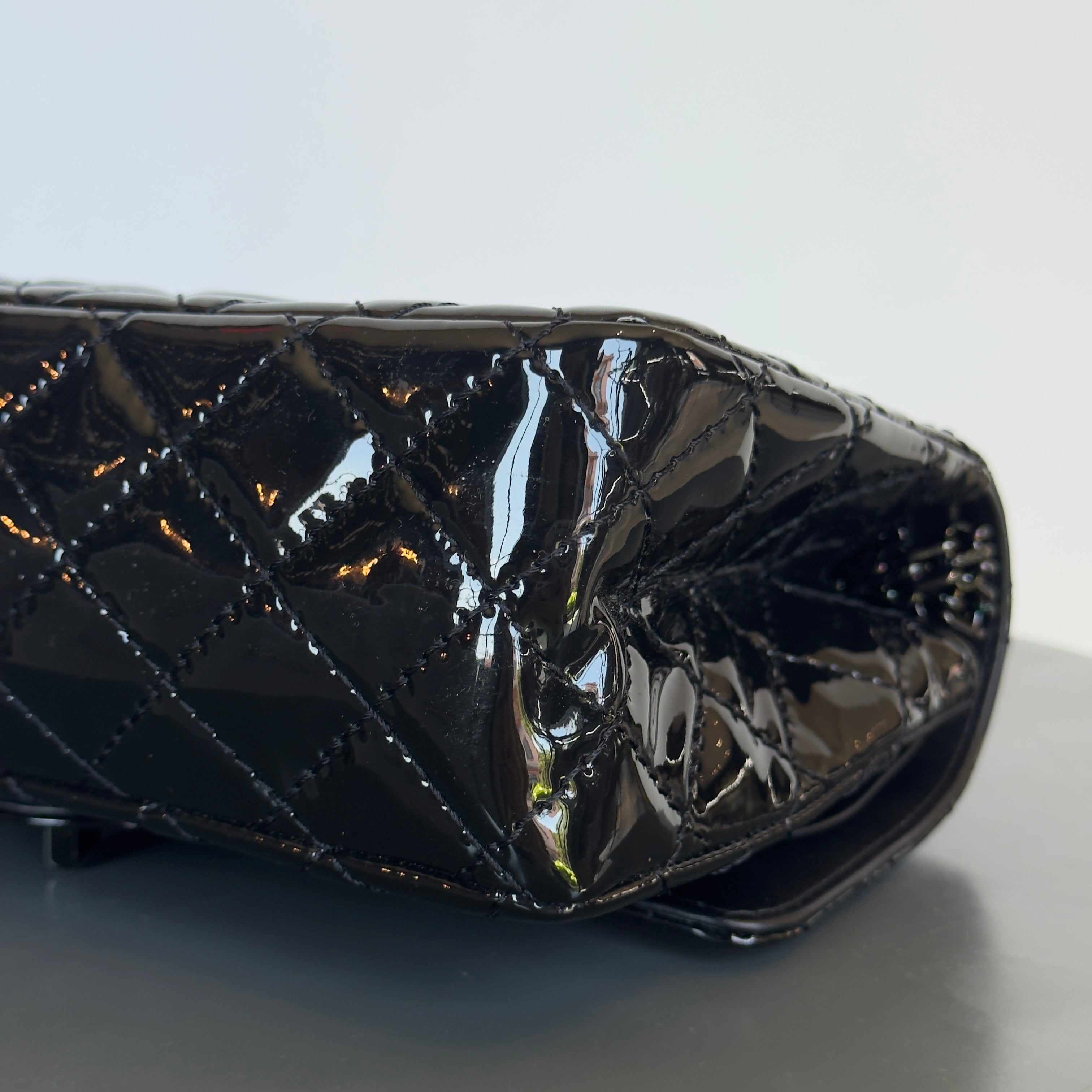 Chanel Patent Calfskin Quilted 2.55 Reissue 225 Flap So Black - Queen May