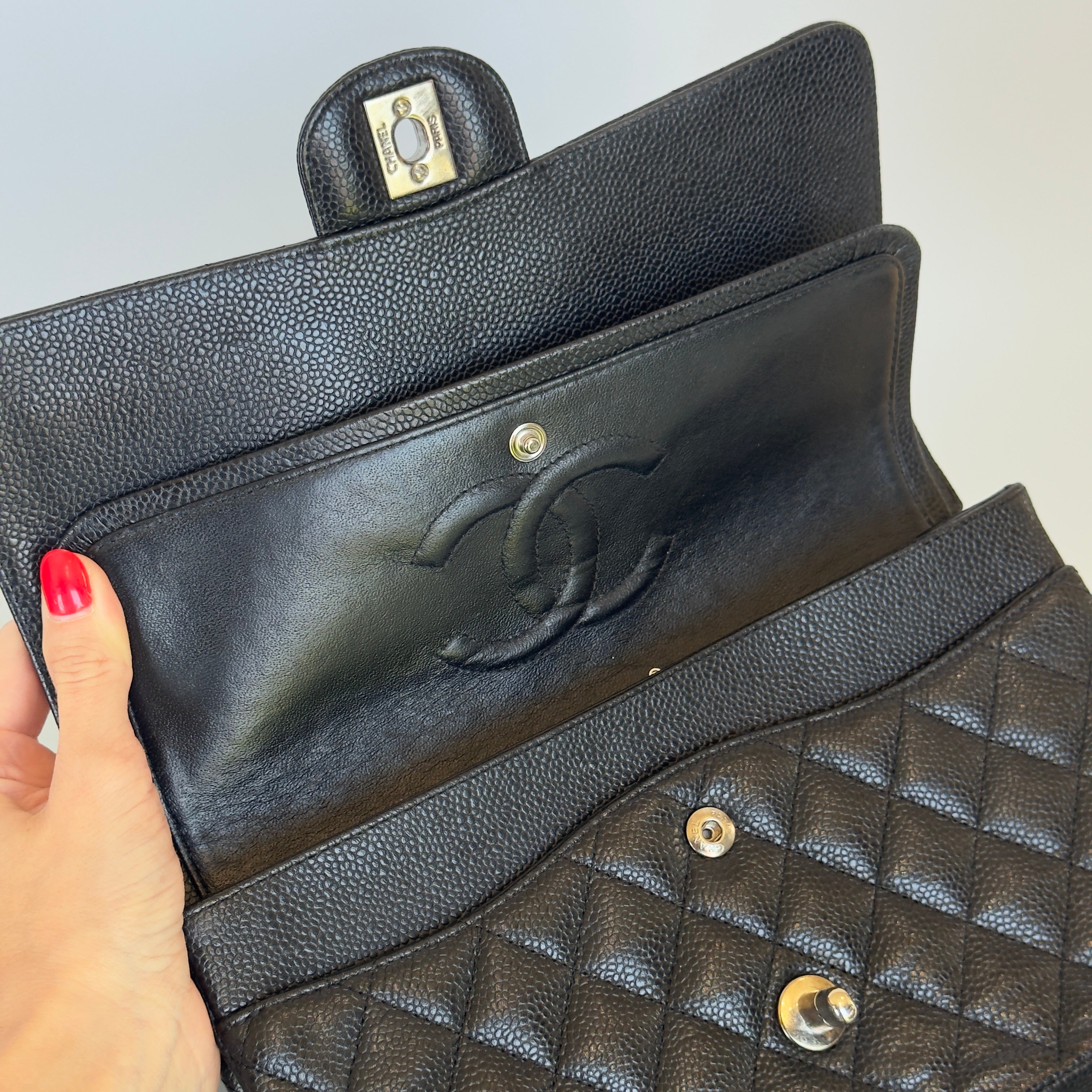 Chanel Medium Classic Double Flap Bag Caviar (Repainted) - Queen May