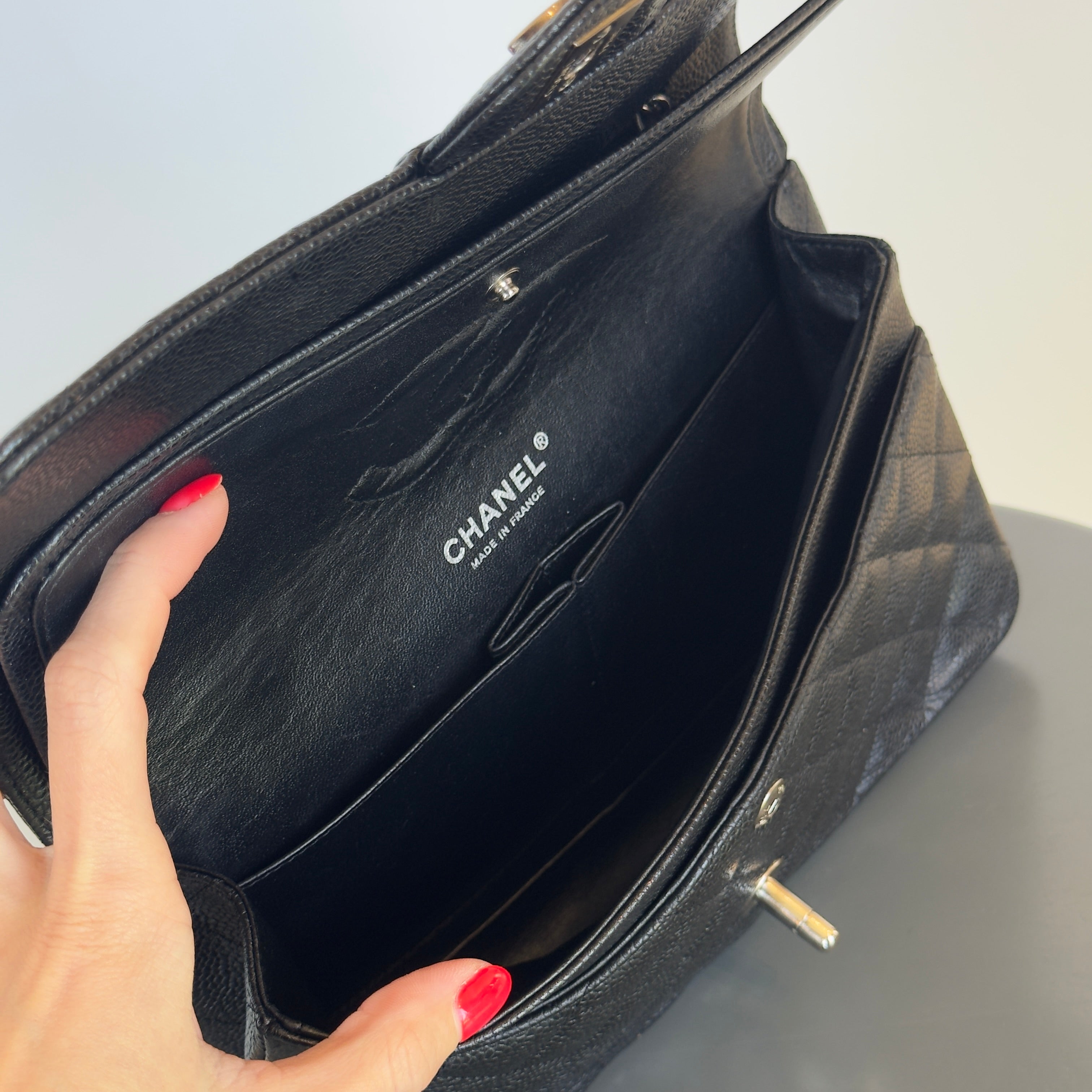 Chanel Medium Classic Double Flap Bag Caviar (Repainted) - Queen May