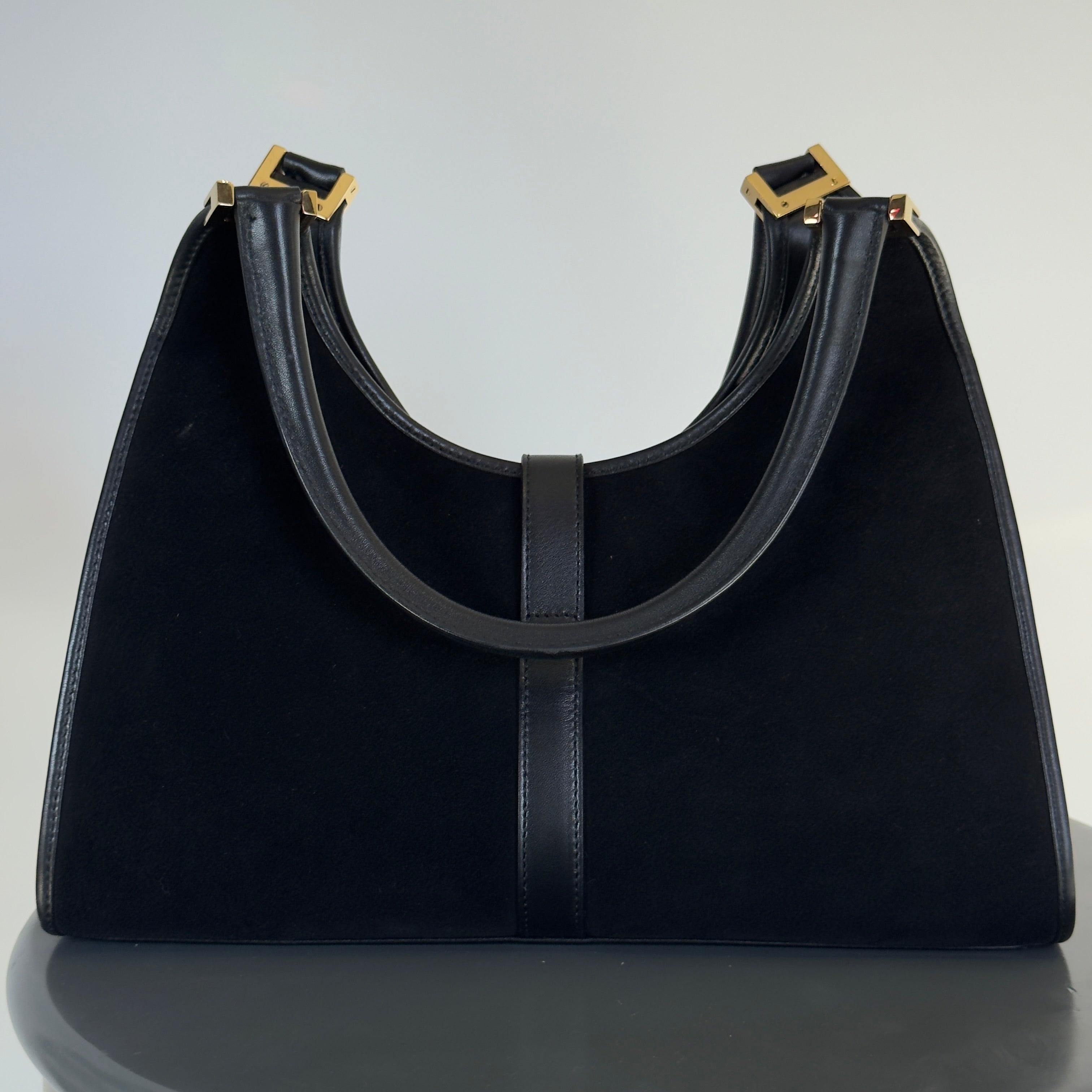 Gucci Monogram Small Bardot Black - Queen May