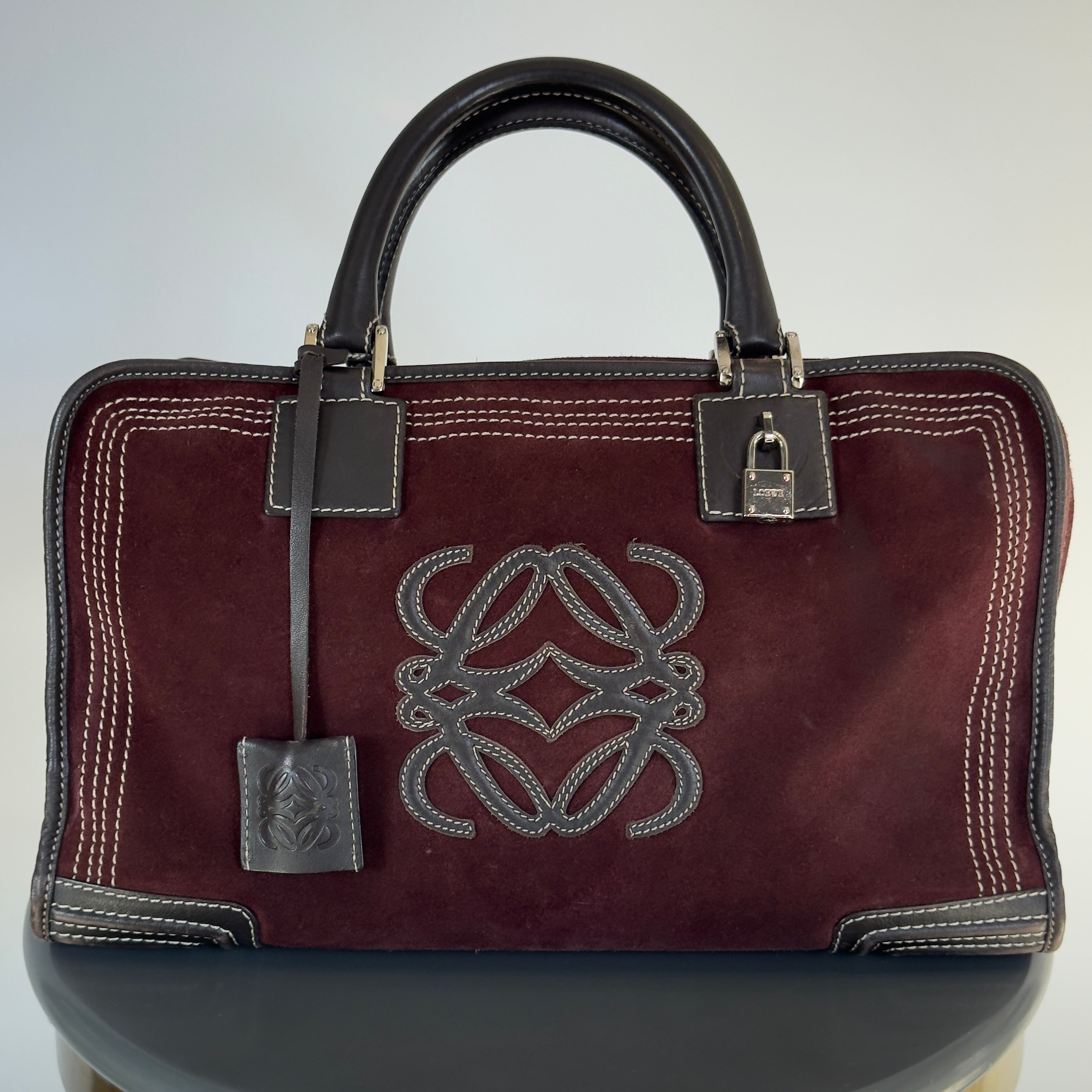 Loewe Suede Amazona Burgundy - Queen May