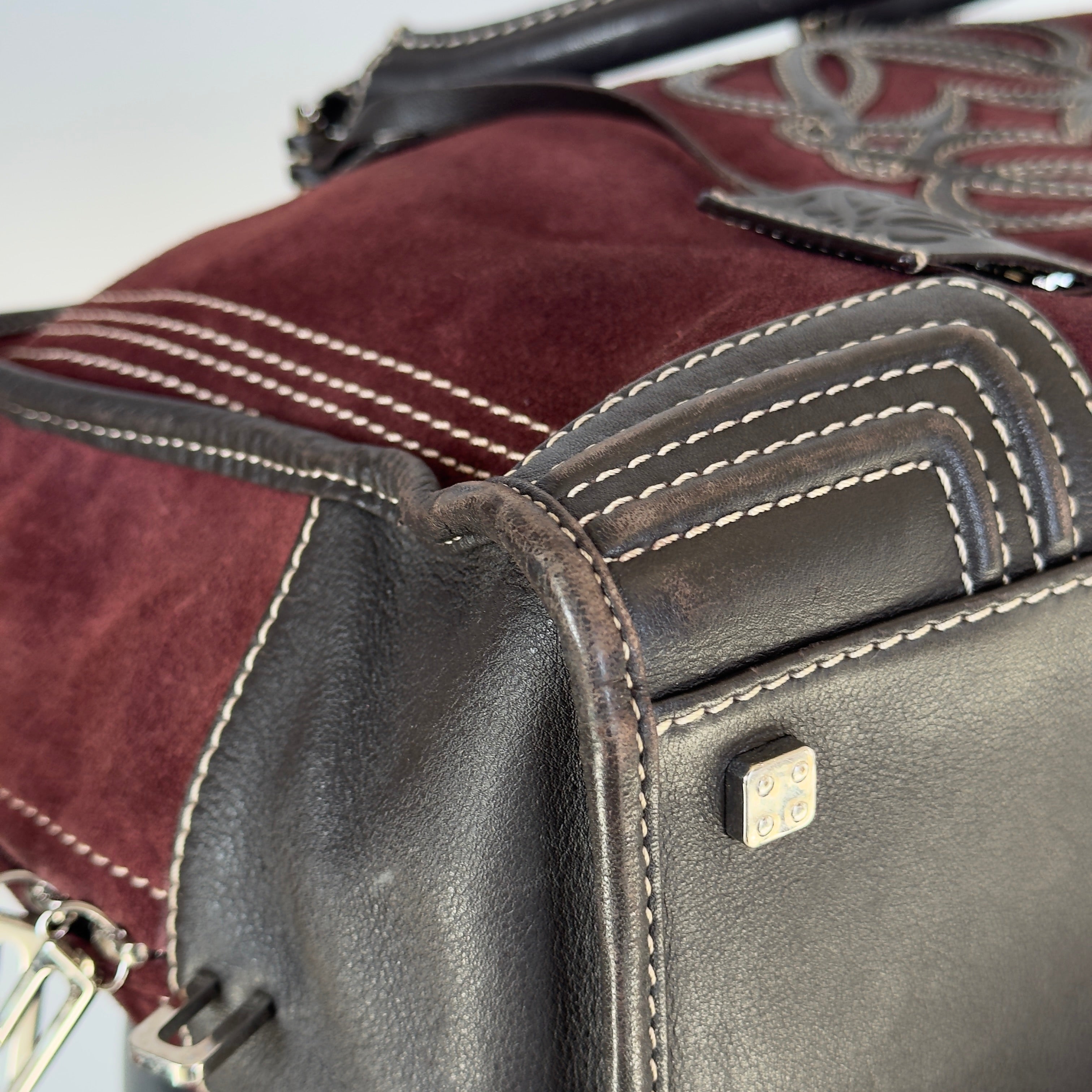 Loewe Suede Amazona Burgundy - Queen May