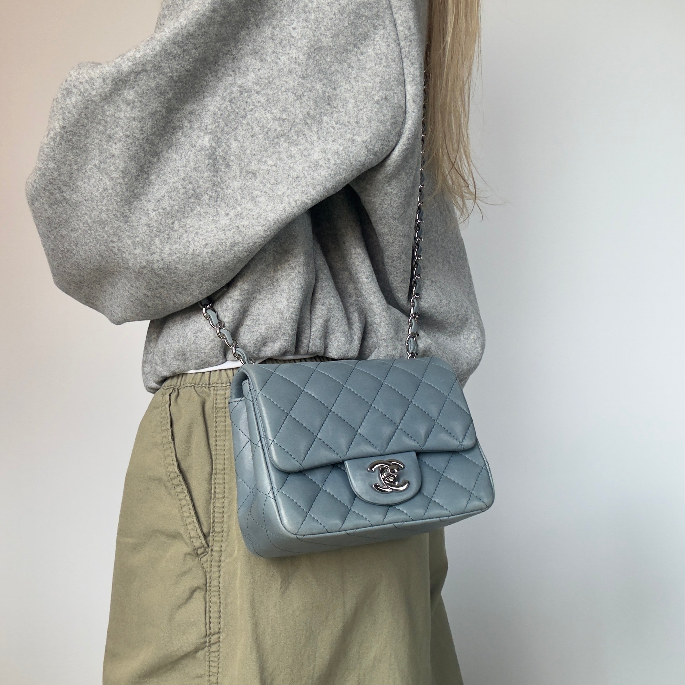Chanel Square Mini Flap Bag Lambskin 2012 - Queen May