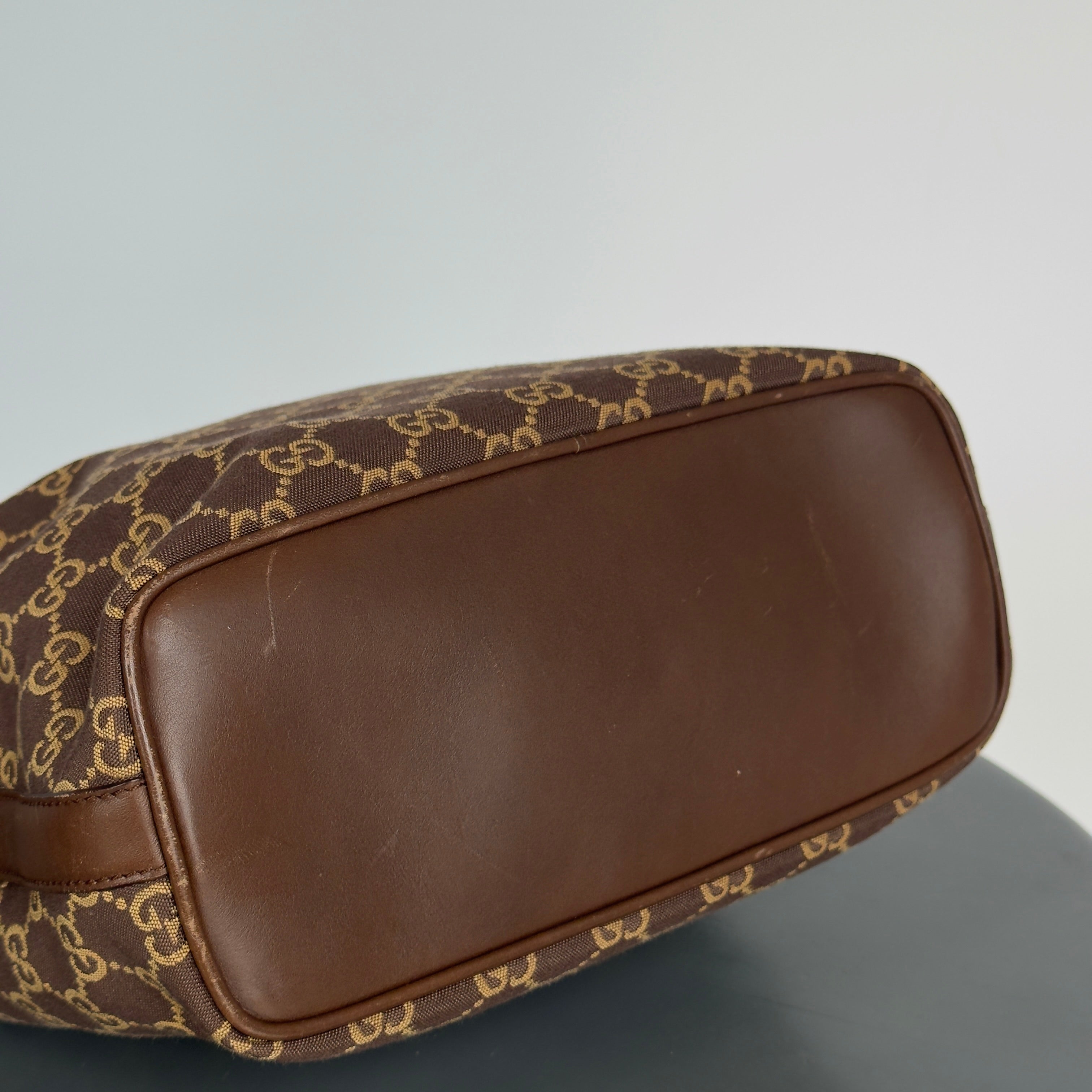 Gucci Brown Monogram Canvas Hobo Bag - Queen May