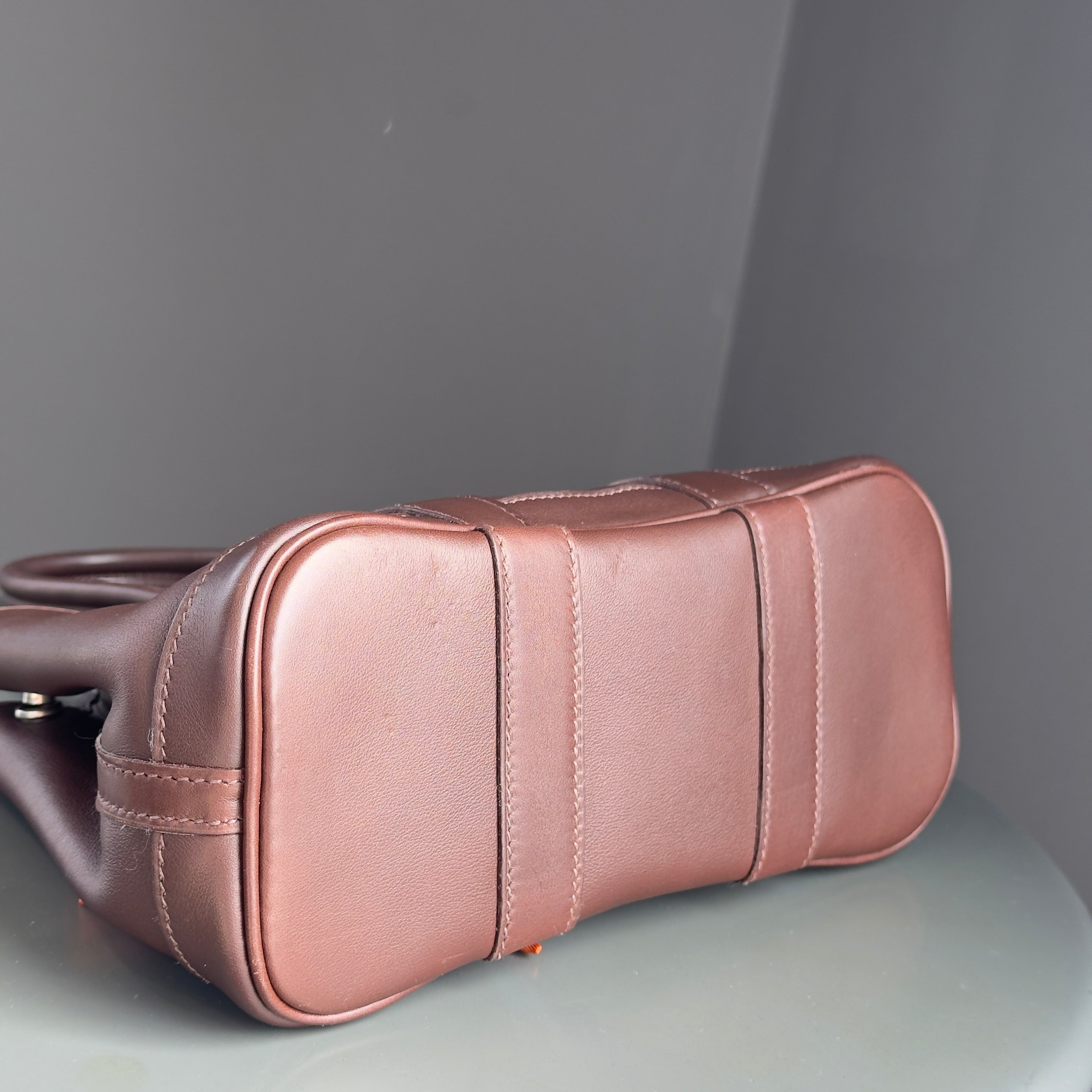 Ultra Rara Hermes Chocolate Swift Leather+Bolduc Twilly Garden Party TTPM Twilly Included - Queen May