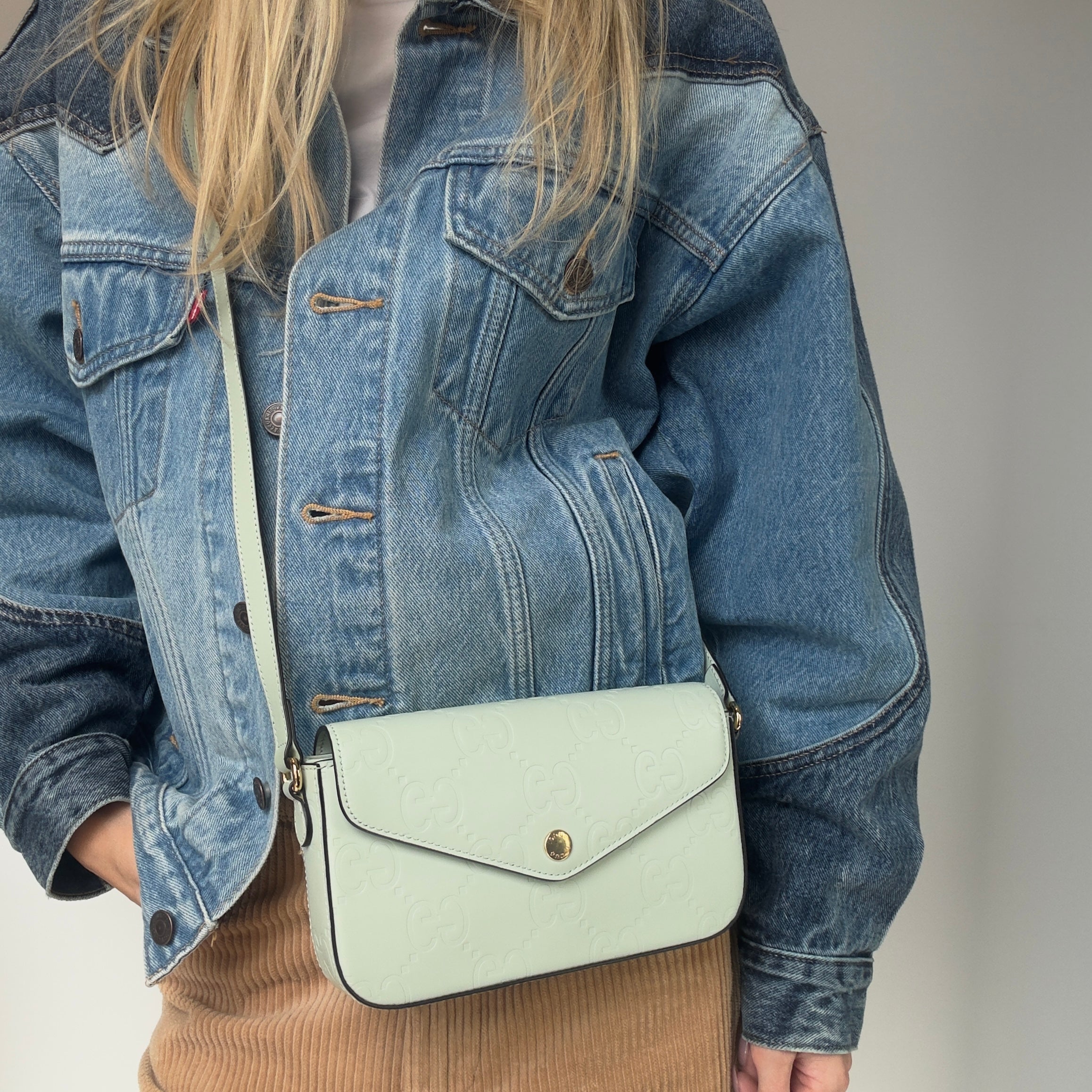 Gucci GG Super Mini Leather Shoulder Bag - Queen May