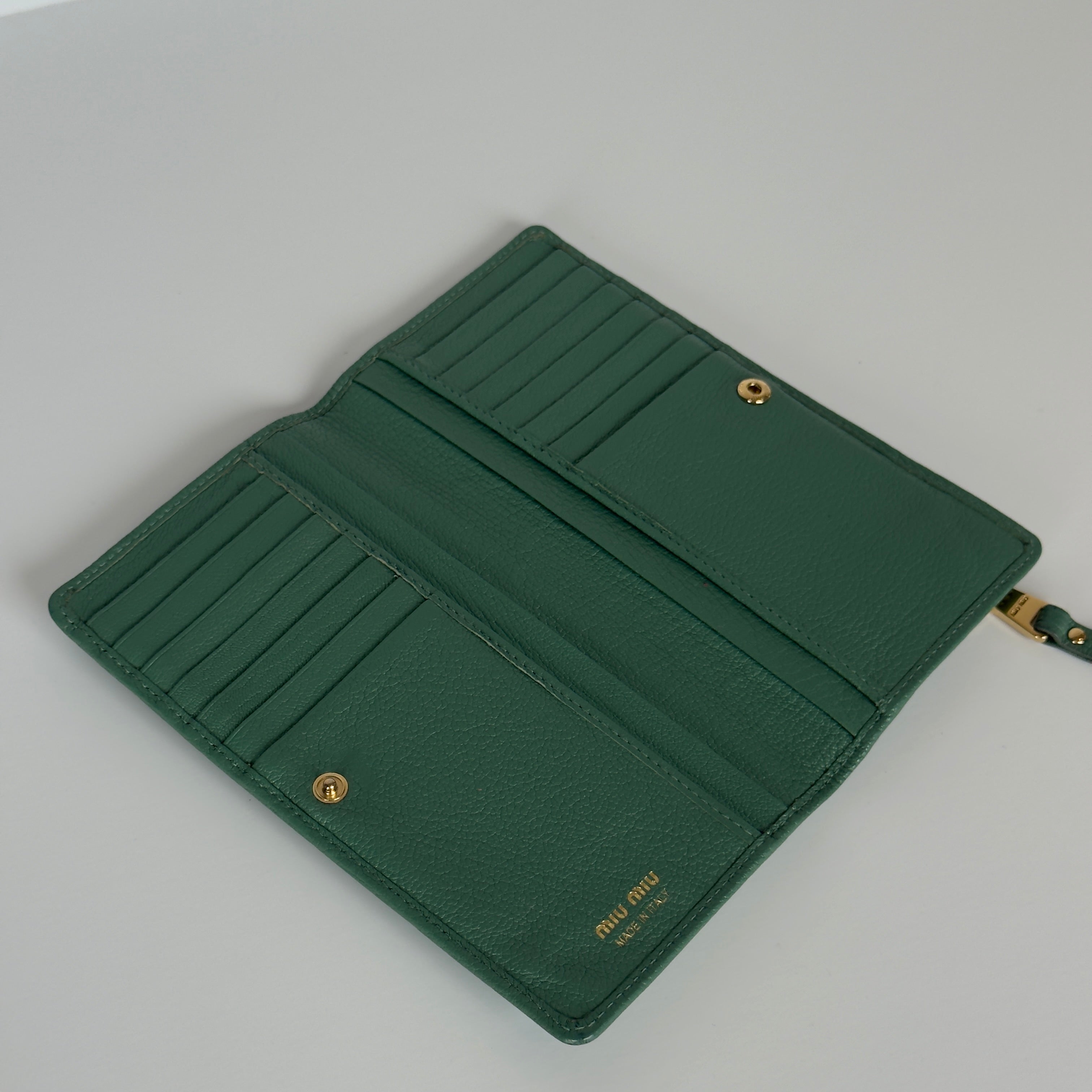 Miu Miu Green Long Wallet - Queen May