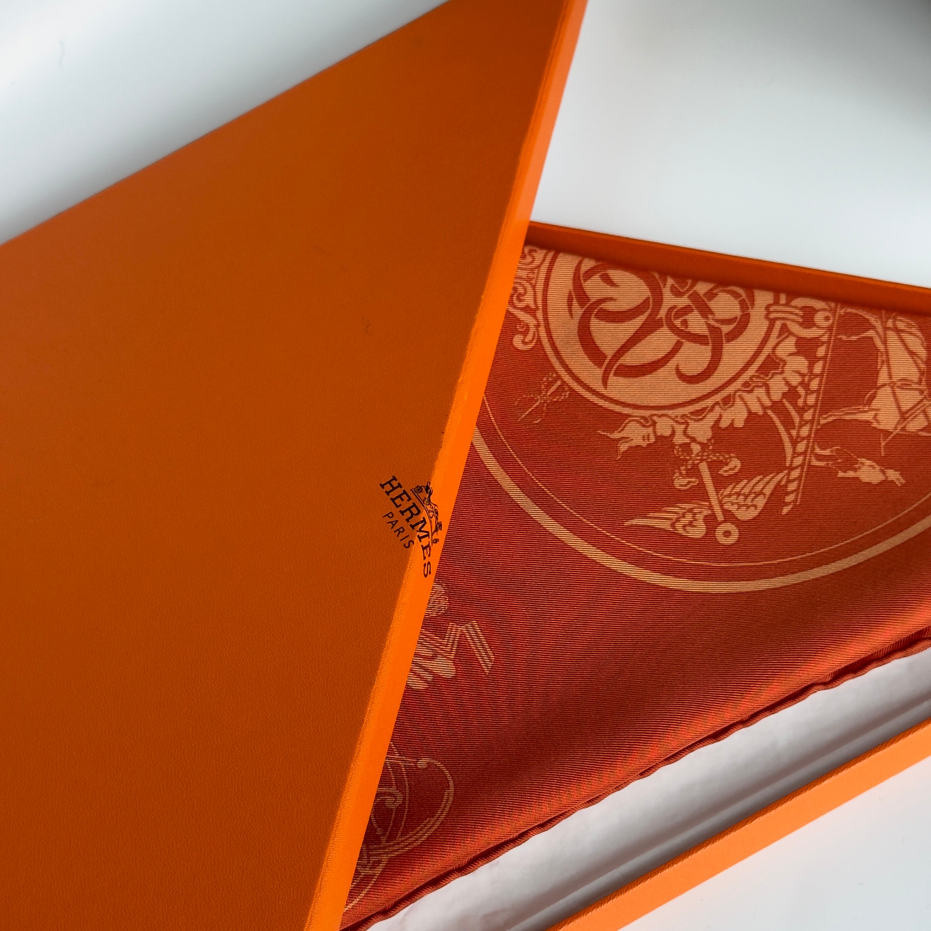 Hermes Ex Libris Silk Triangle Scarf - Queen May