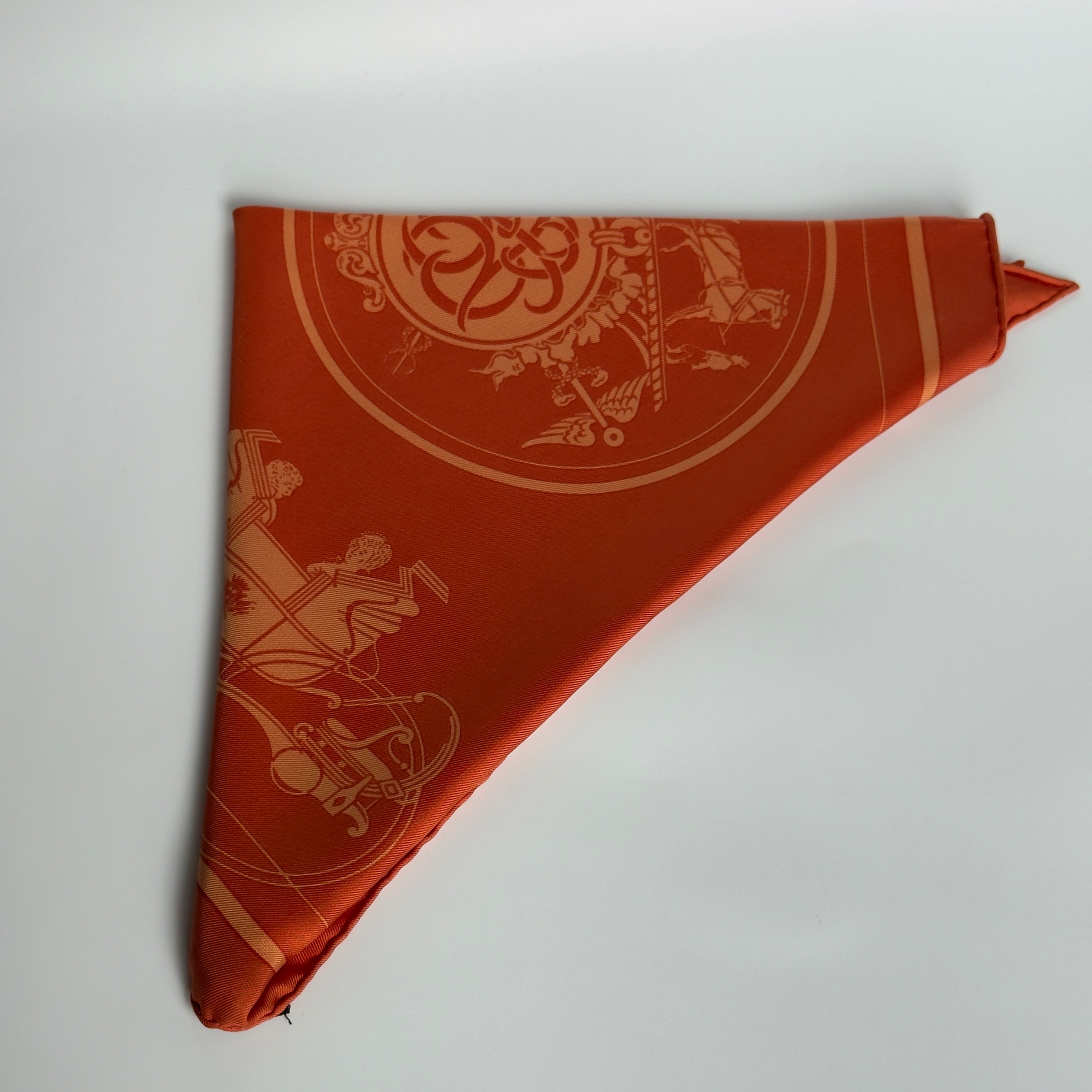 Hermes Ex Libris Silk Triangle Scarf - Queen May