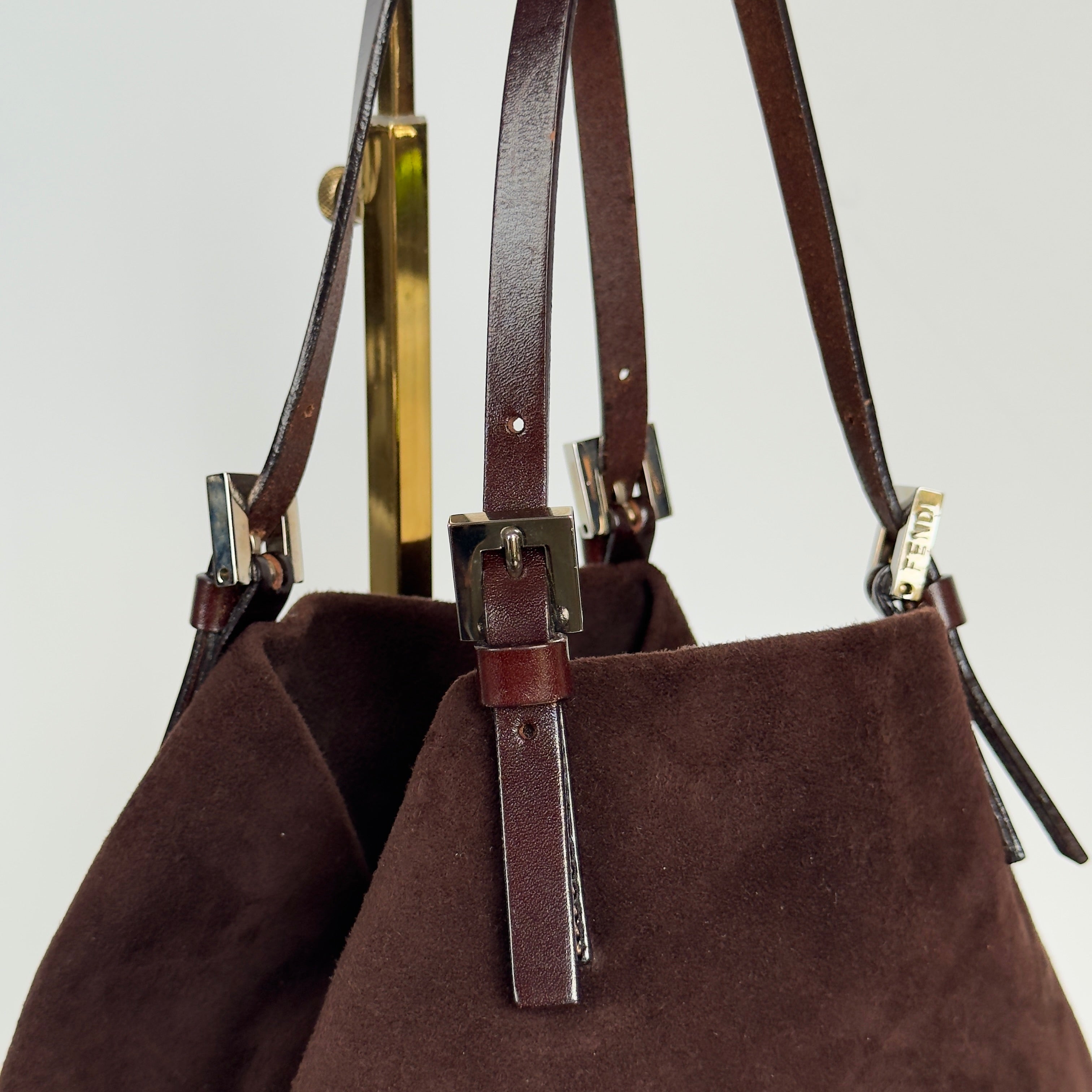 Fendi Brown Suede Mini Tote - Queen May