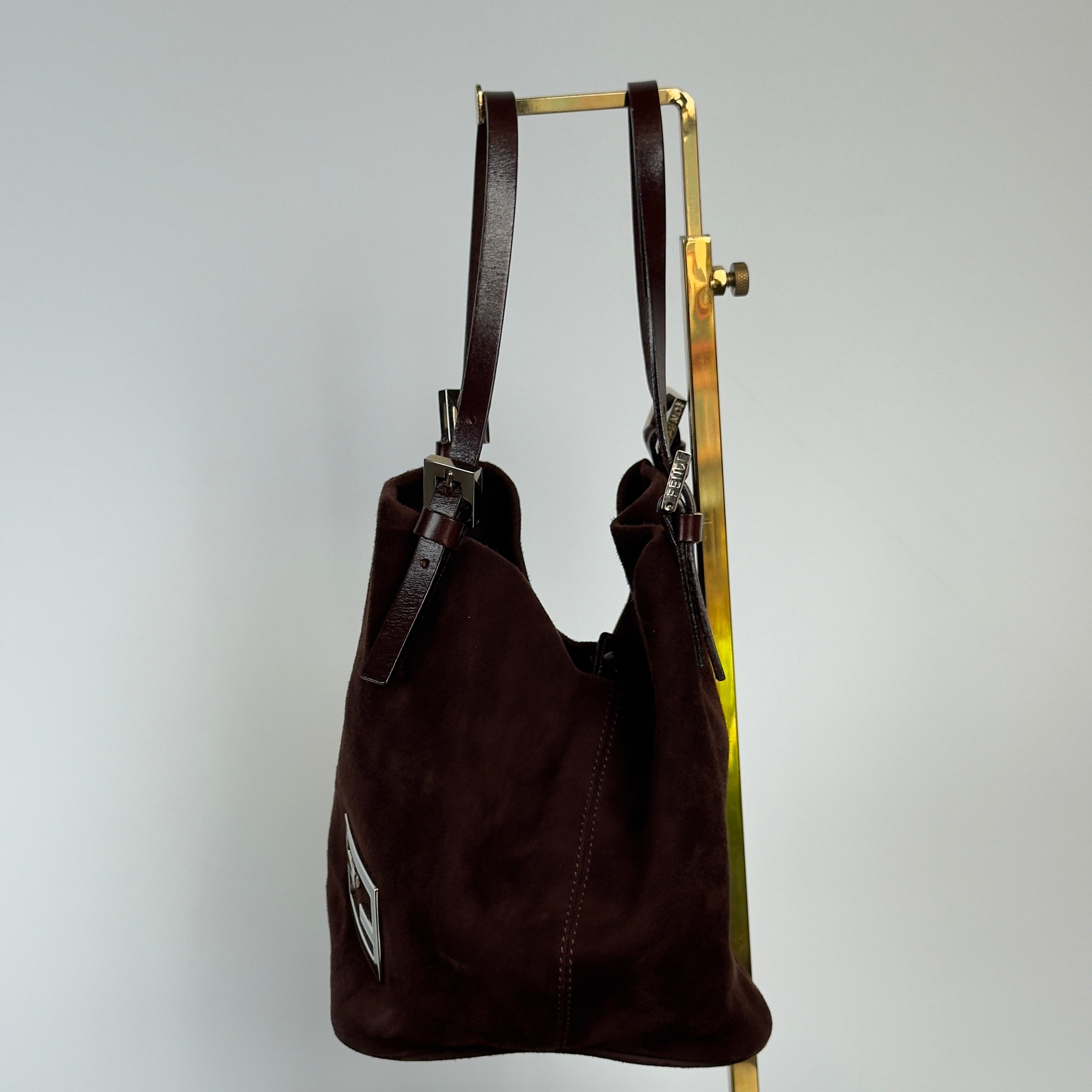 Fendi Brown Suede Mini Tote - Queen May
