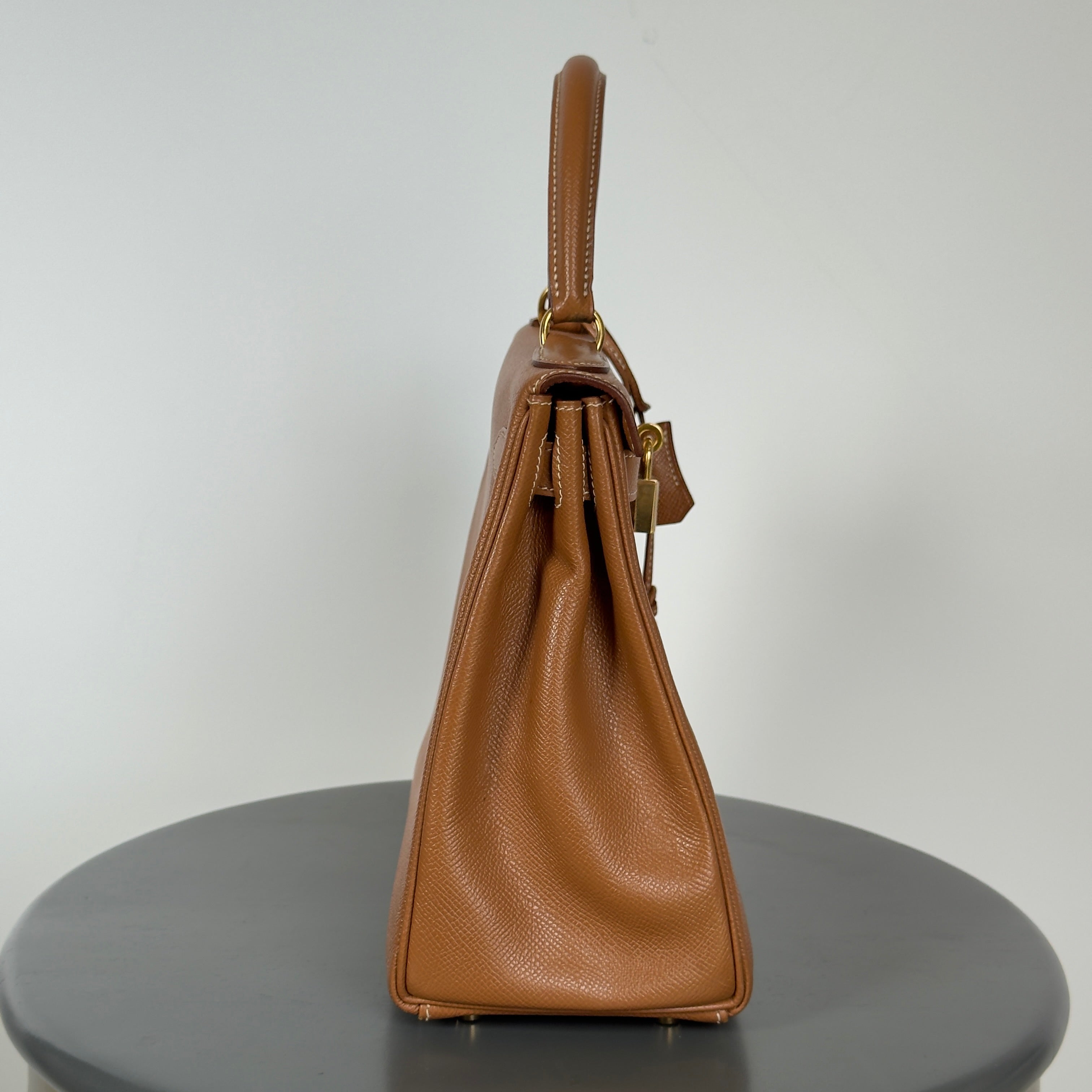 Hermes Courchevel Kelly 28 Gold with Gold Hardware 1999 - Queen May