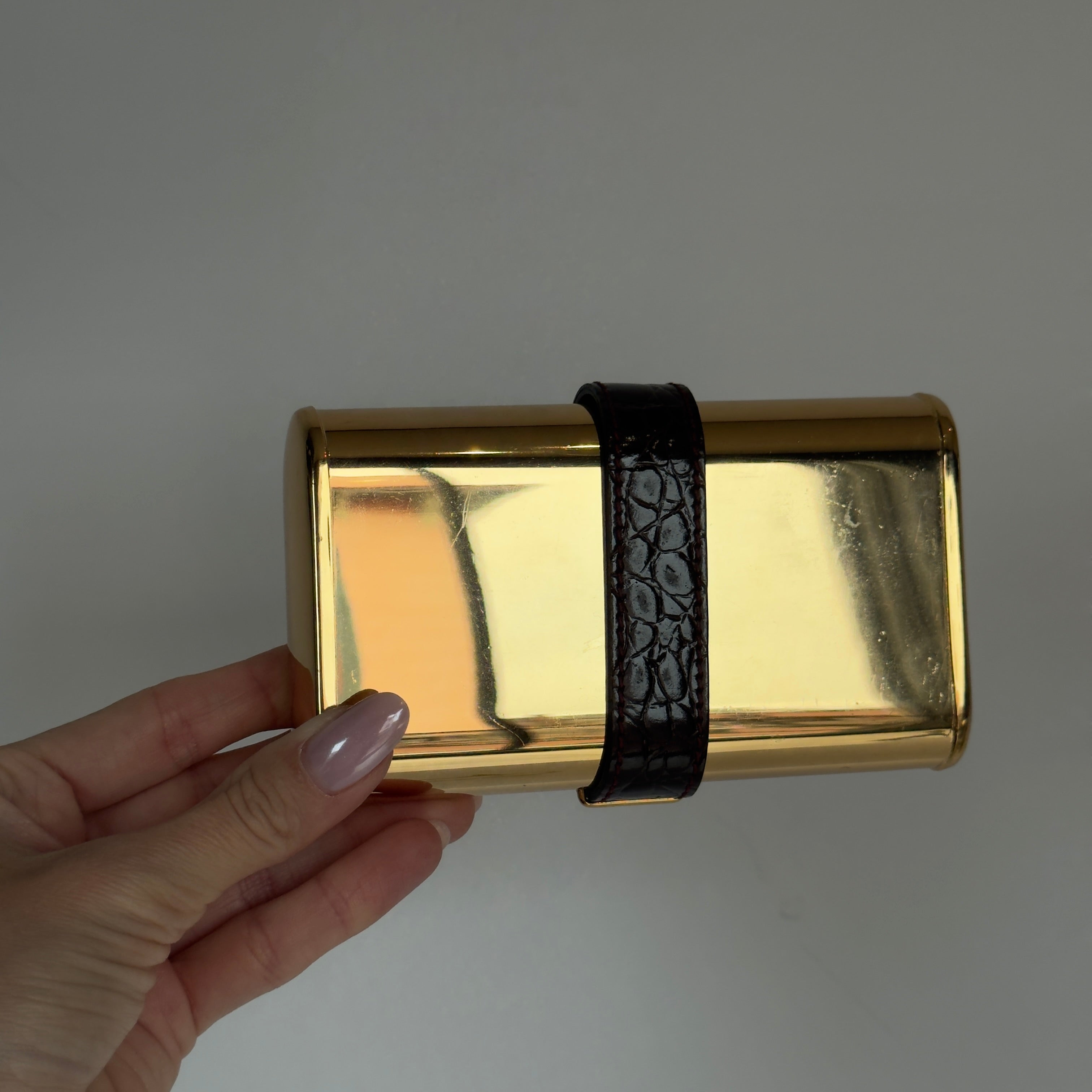 Rare Vintage Gucci Metal Book Trinket Box - Queen May