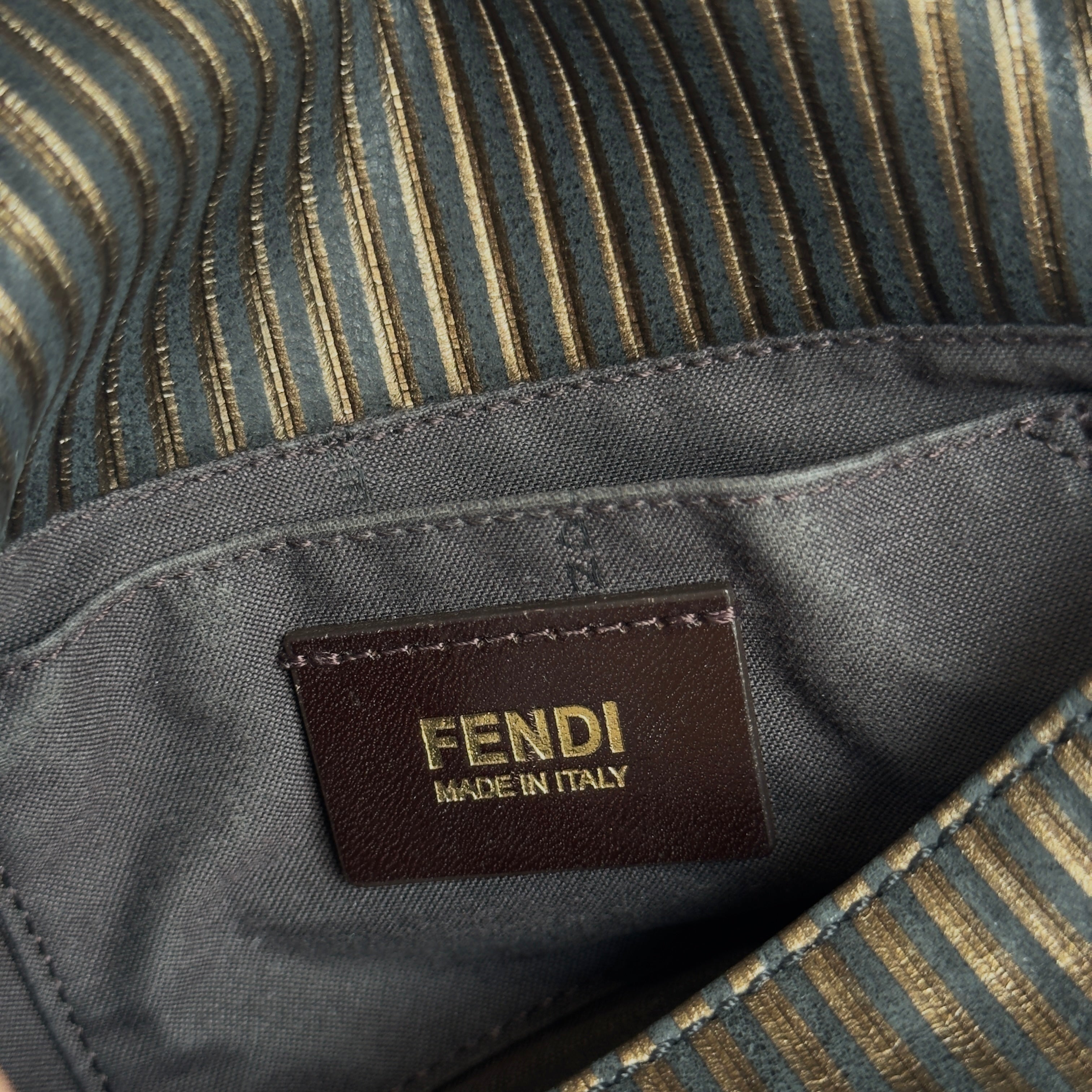 Fendi Bi-Color Striped Leather Mini Mama Baguette Bag - Queen May