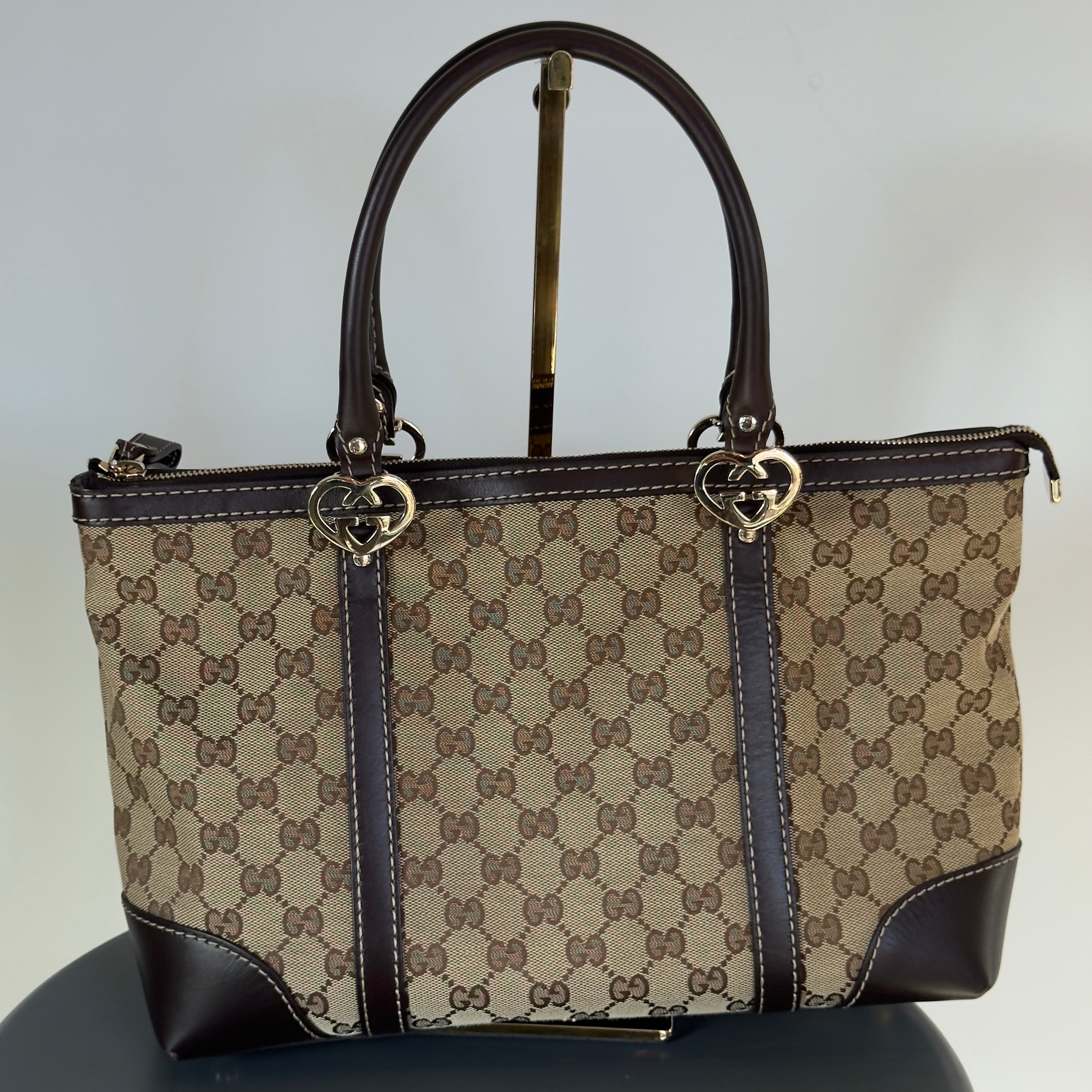 Gucci Monogram Lovely Hearts Tote - Queen May