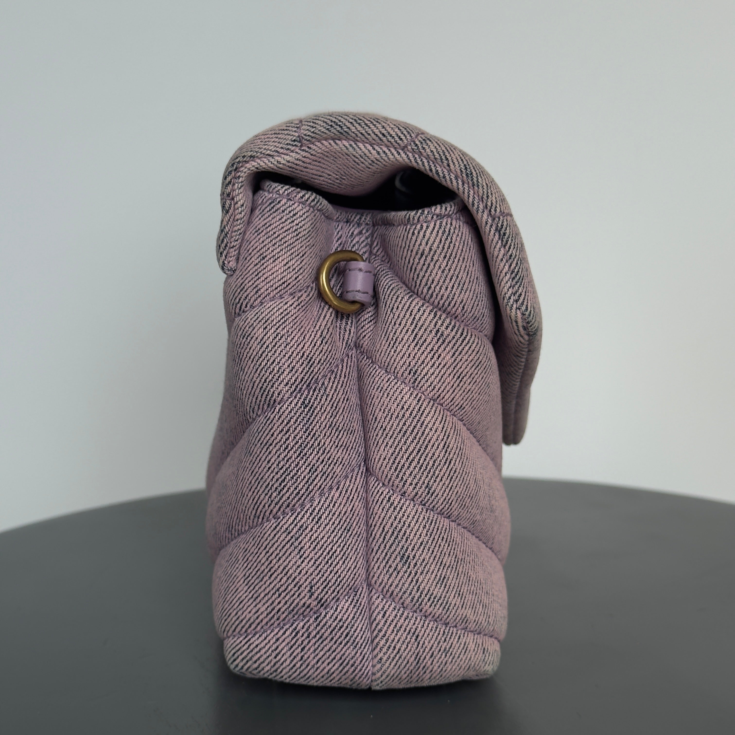 Yves Saint Laurent Purple Denim Lou Lou Crossbody Bag - Queen May