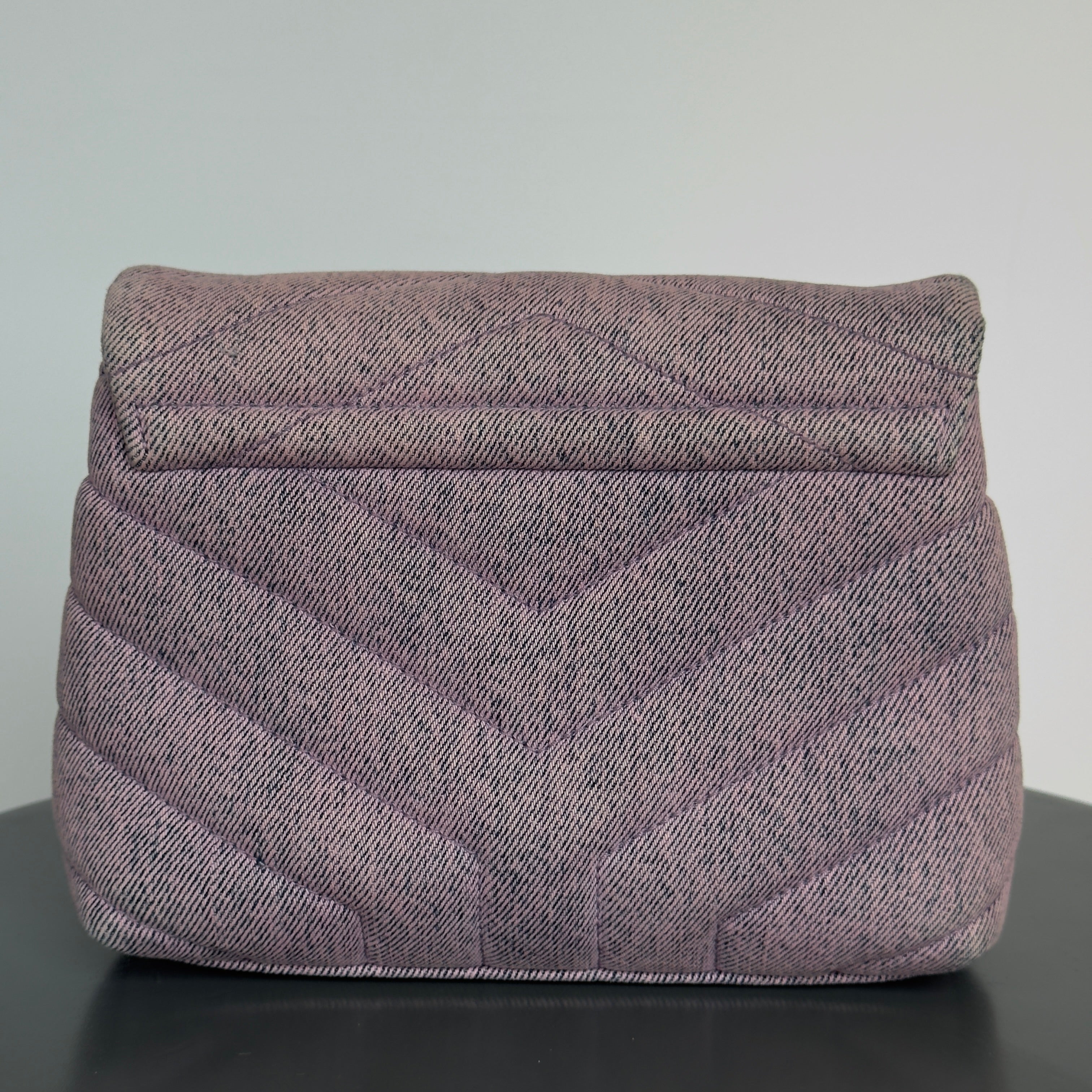 Yves Saint Laurent Purple Denim Lou Lou Crossbody Bag - Queen May