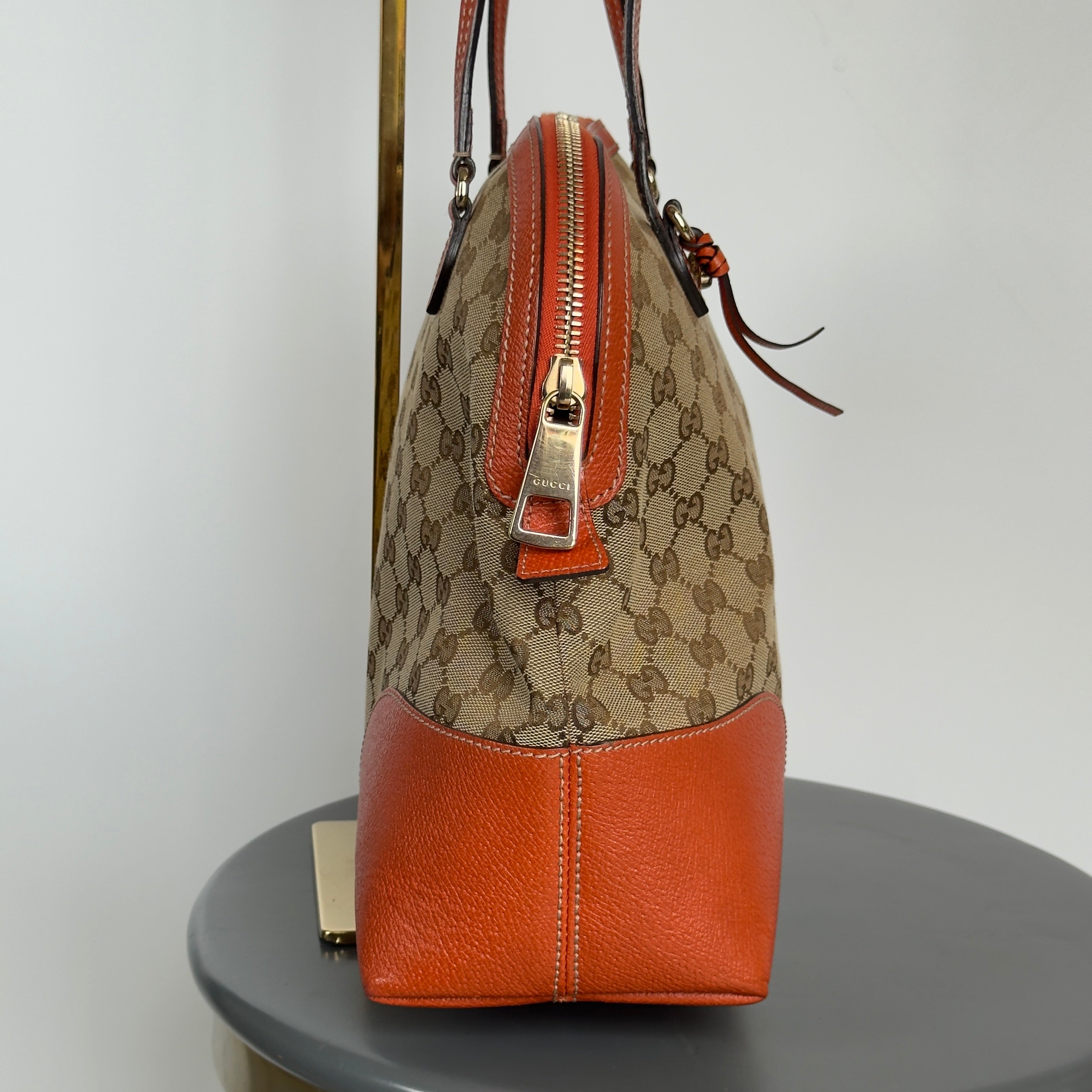 Gucci GG Canvas Bree Dome Bag Orange - Queen May