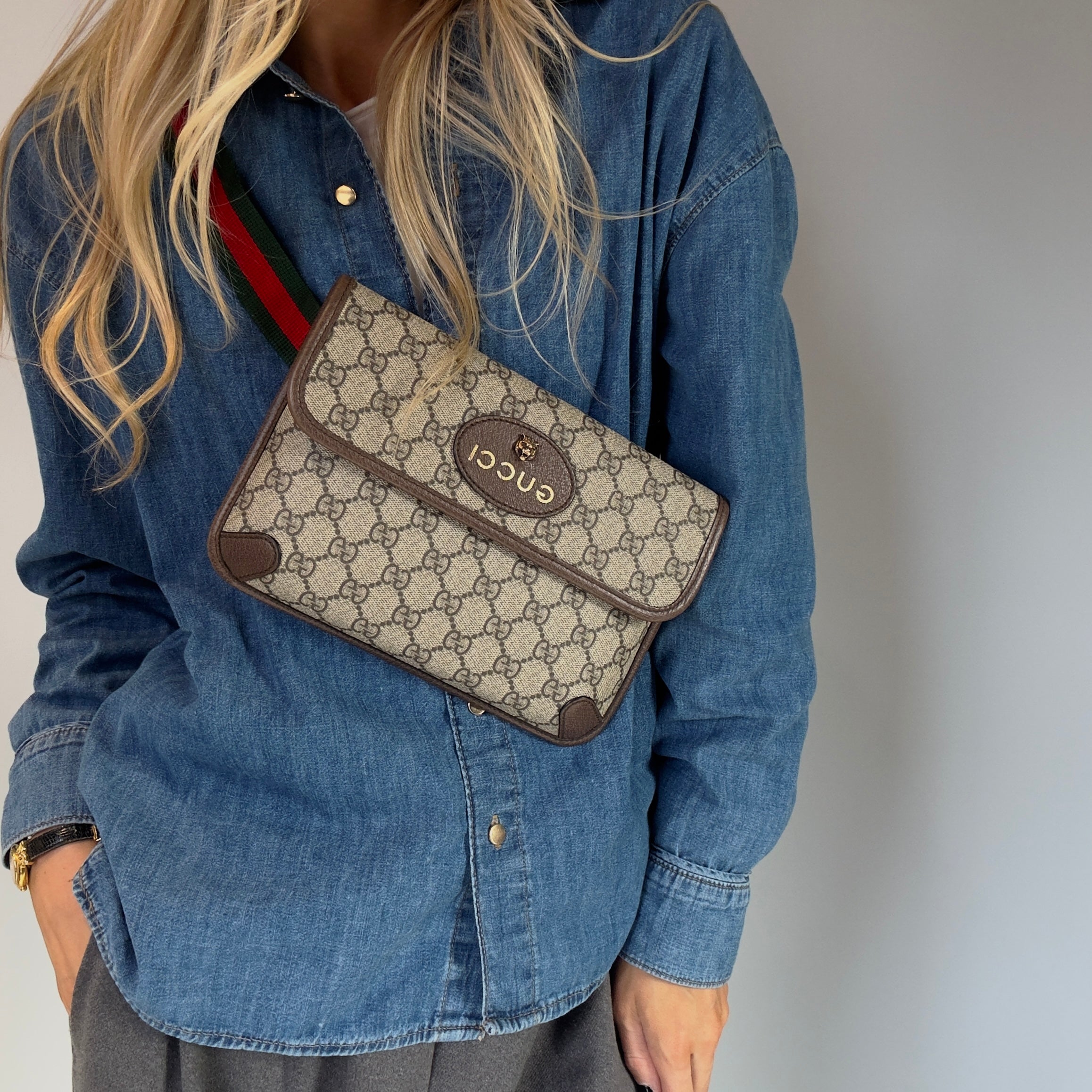 Gucci Supreme Waist Bag - Queen May