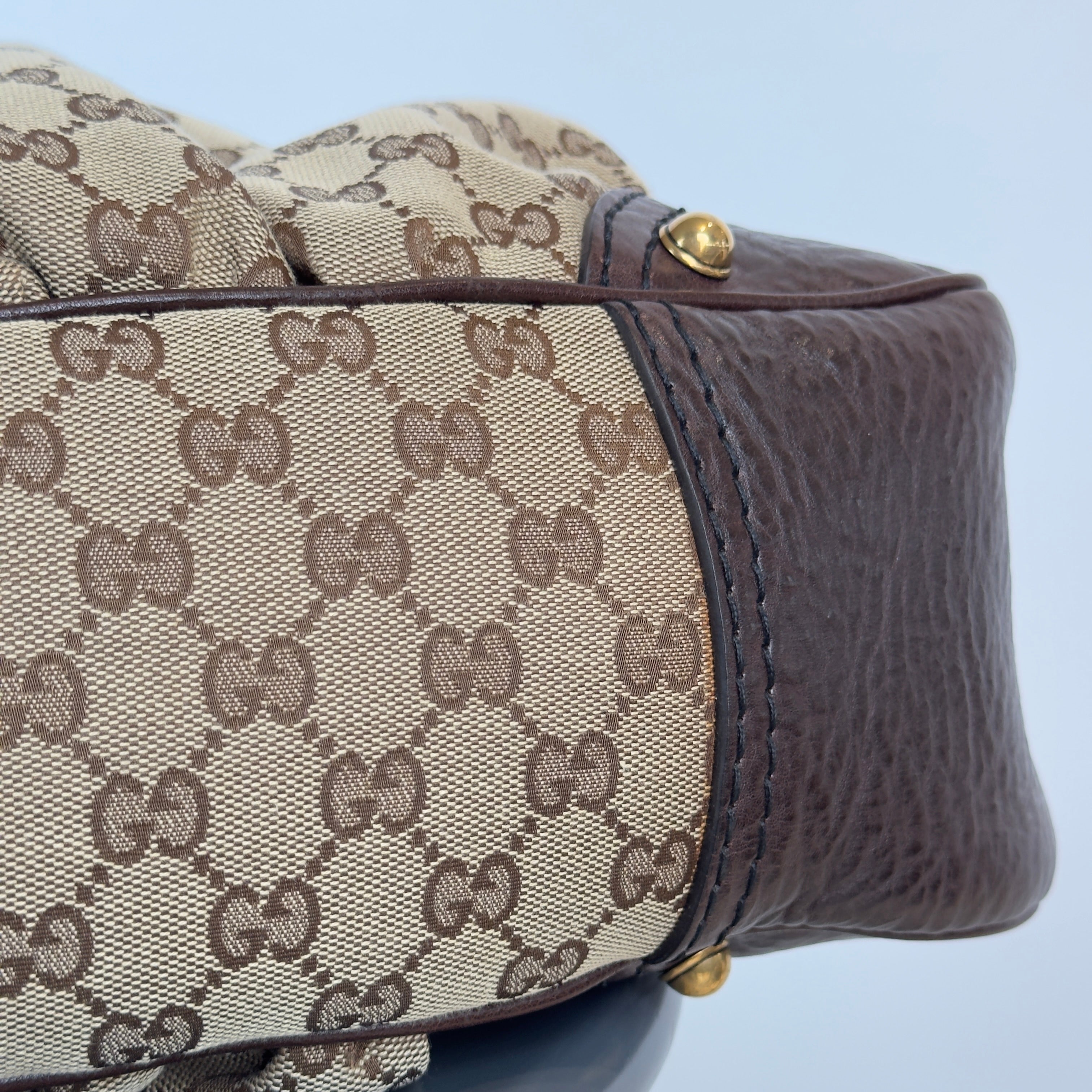 Gucci Monogram Canvas Jockey Hobo - Queen May