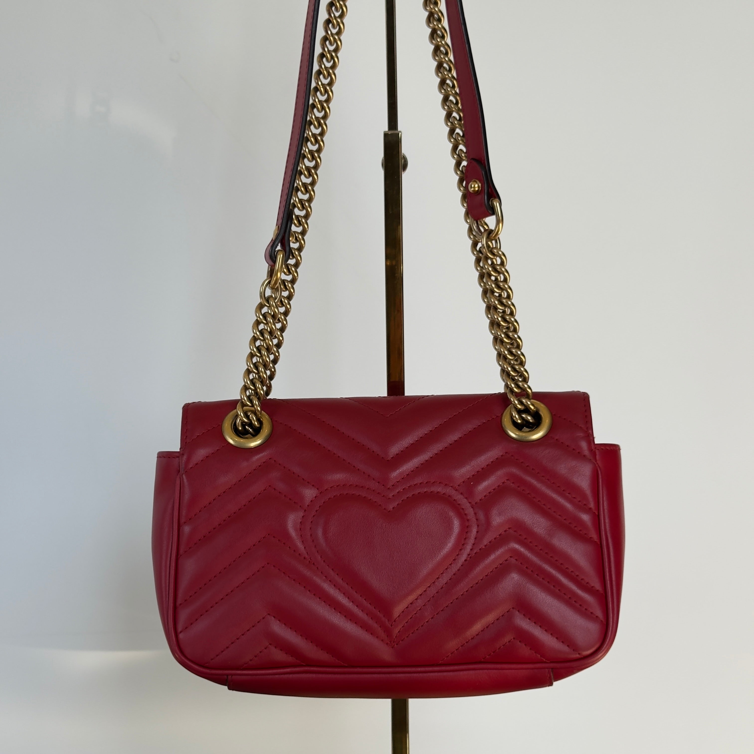 Gucci Marmont Matelasse Small Red - Queen May