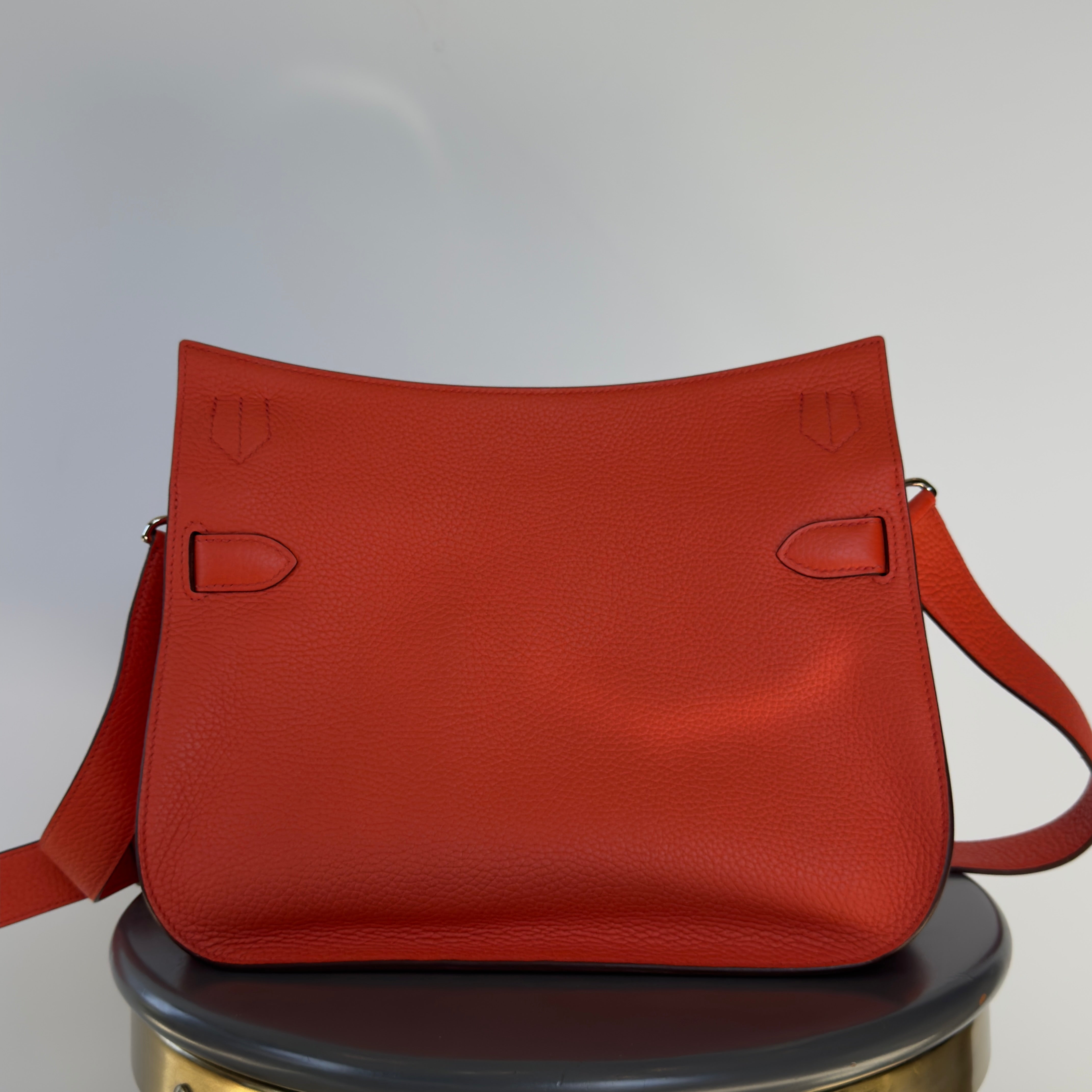 Hermes Orange Taurillion Clemence Jypsiere 31 Bag - Queen May