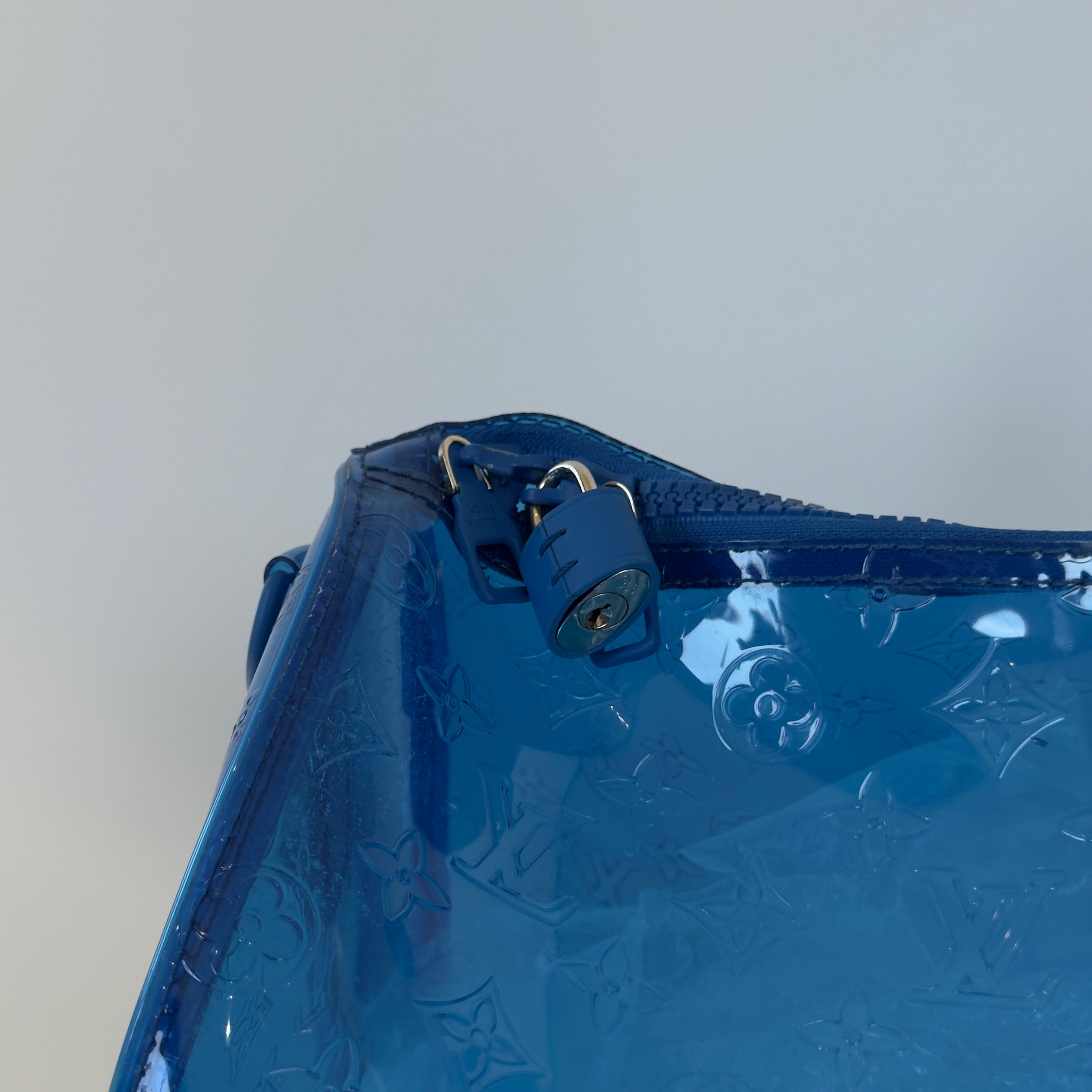 Louis Vuitton x Virgil Abloh PVC Keepall Bandouliere 50 Blue - Queen May