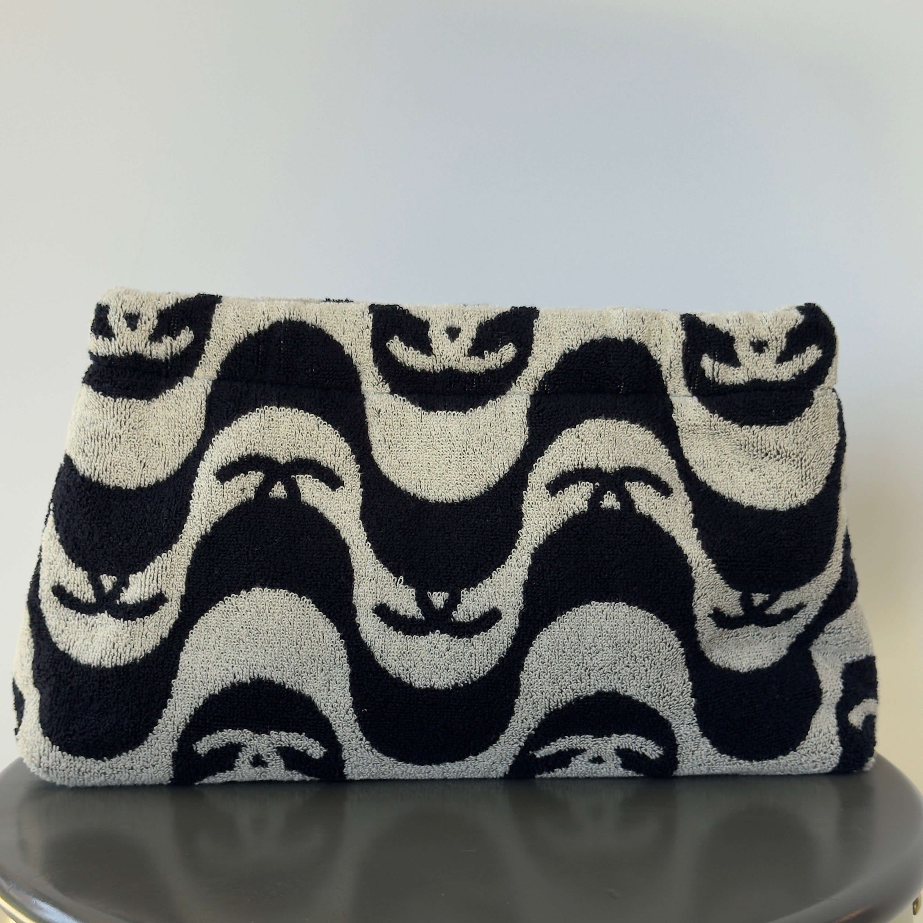 Lady Cuir x Queen May The CC Wave Clutch Blue and Navy - Queen May