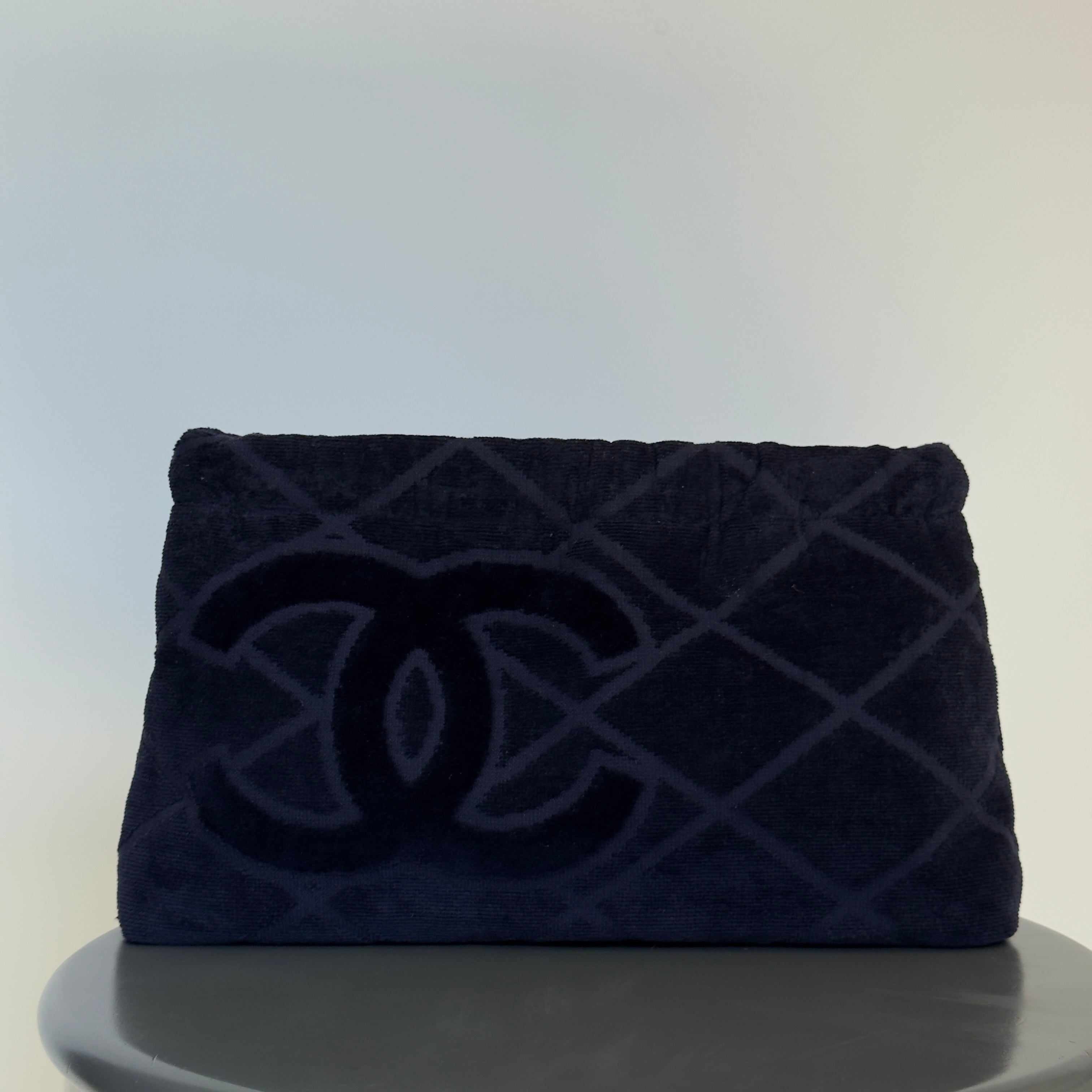 Lady Cuir x Queen May Saint Tropez Towel Clutch Navy - Queen May