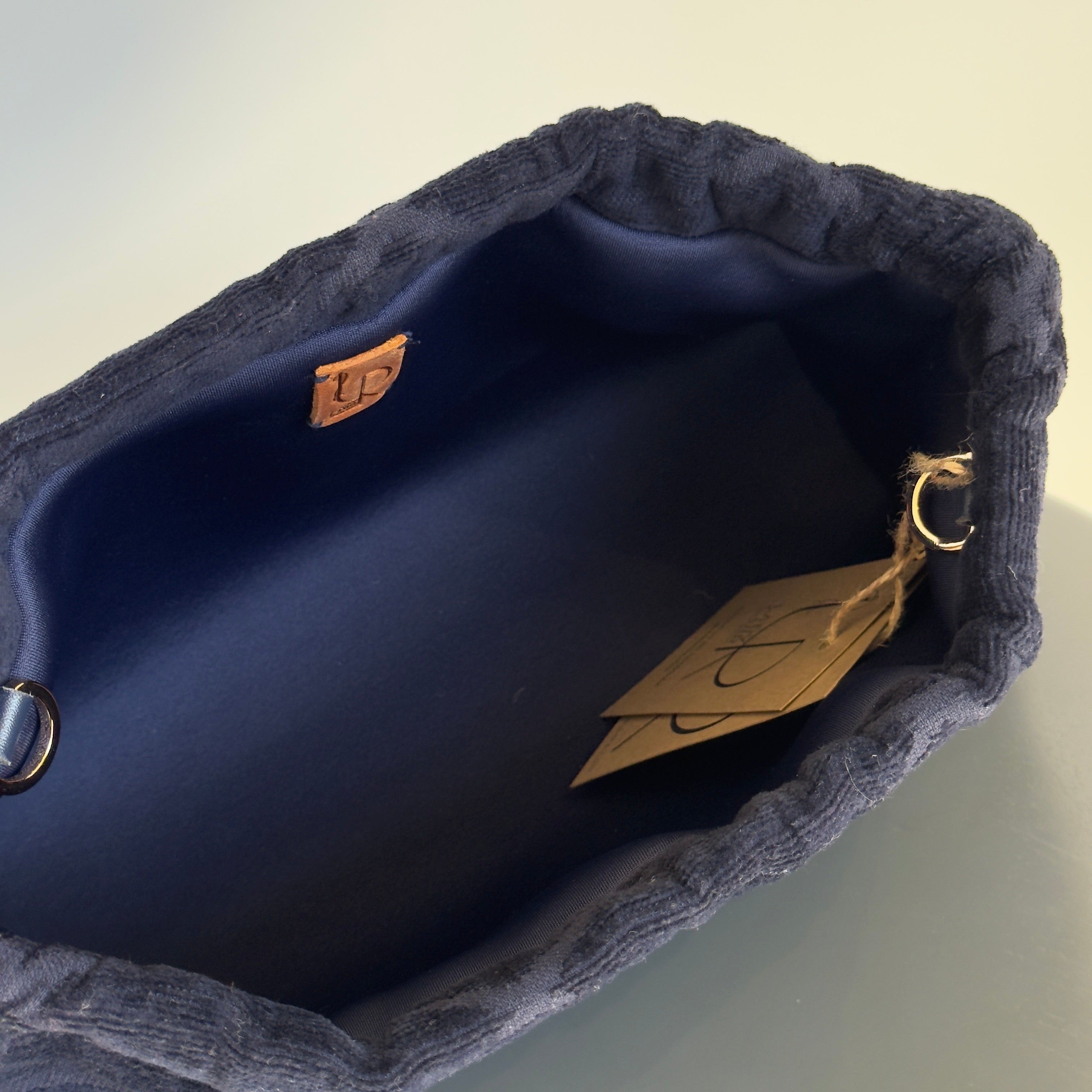 Lady Cuir x Queen May Saint Tropez Towel Clutch Navy - Queen May