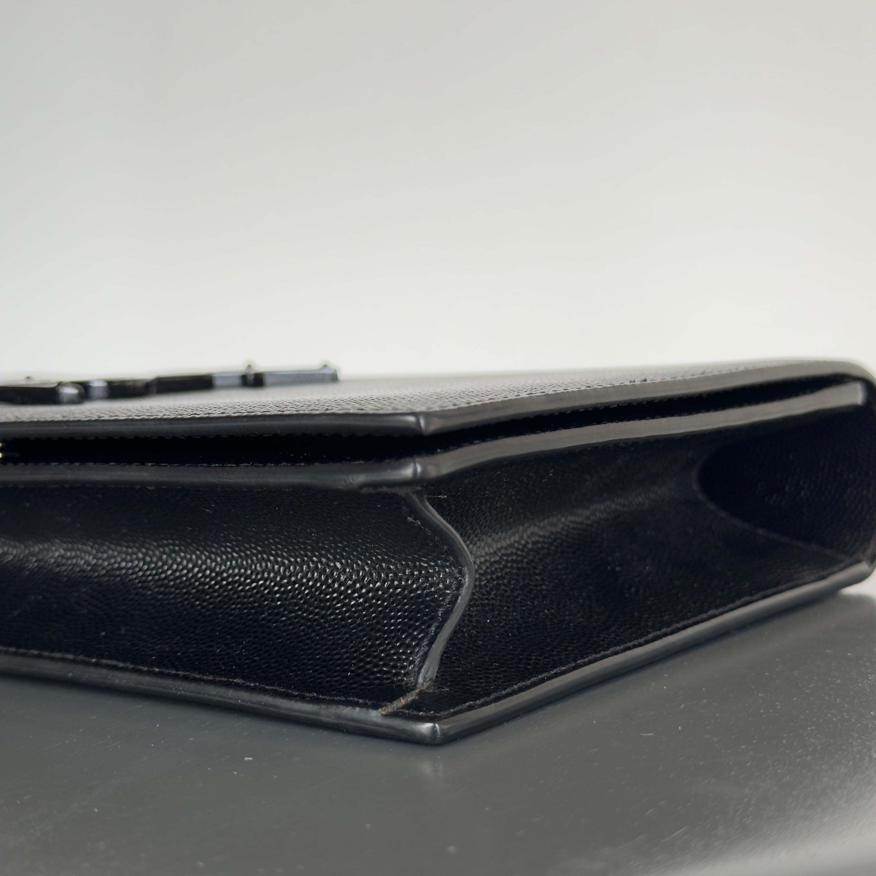 Saint Laurent So Black Monogram Cassandre Clutch - Queen May