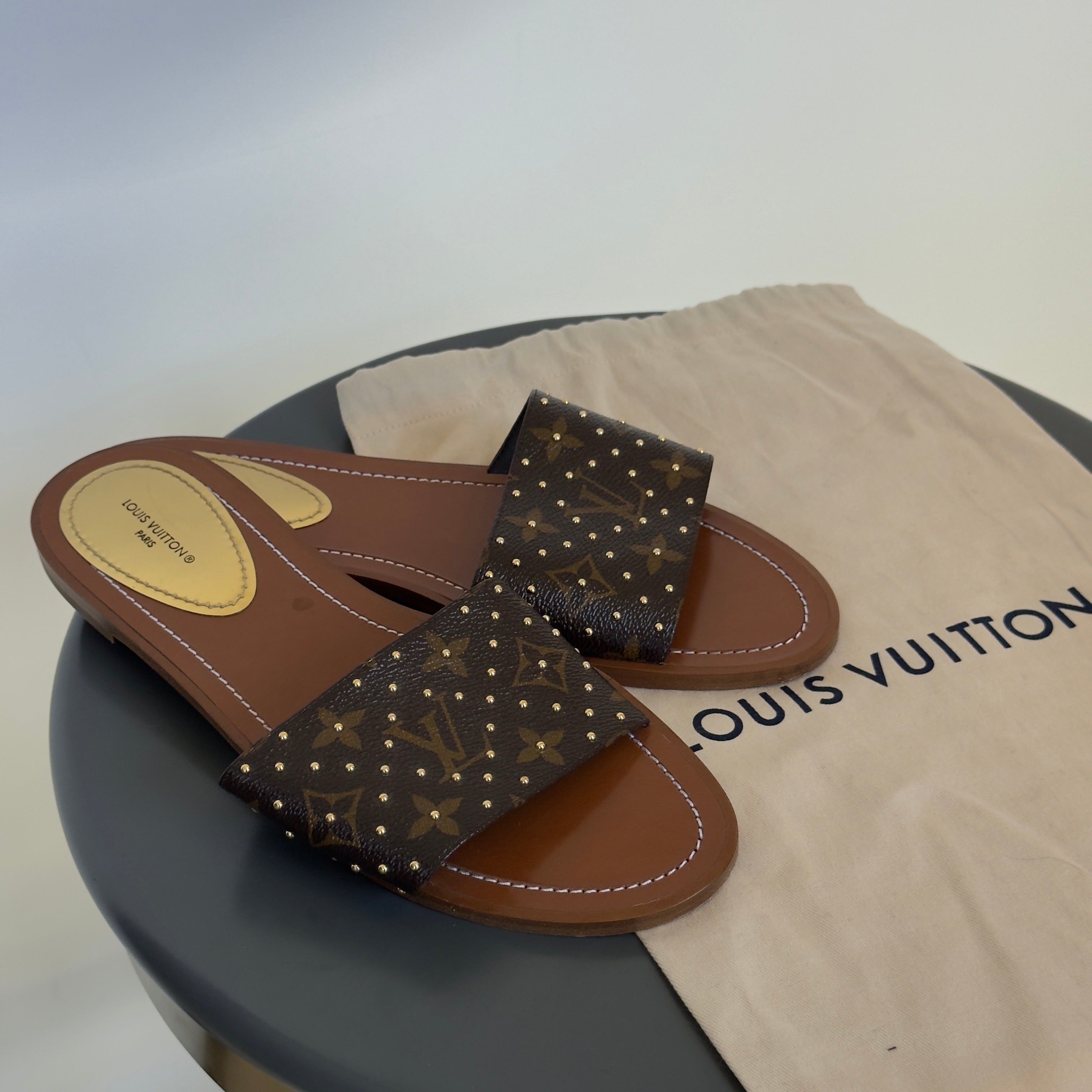 Louis Vuitton Monogram Studded Sandals - Queen May