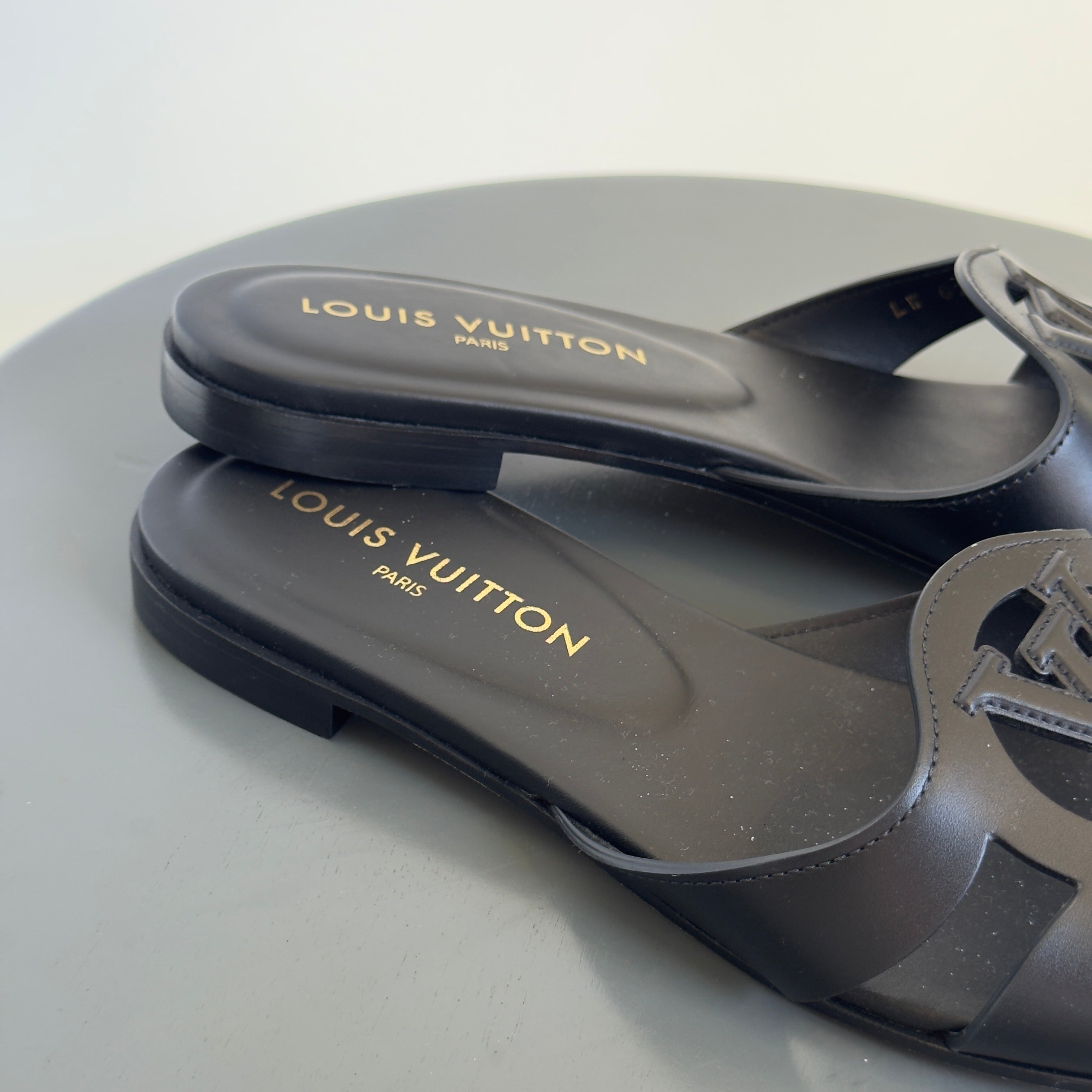 Louis Vuitton Black LV Sandals - Queen May