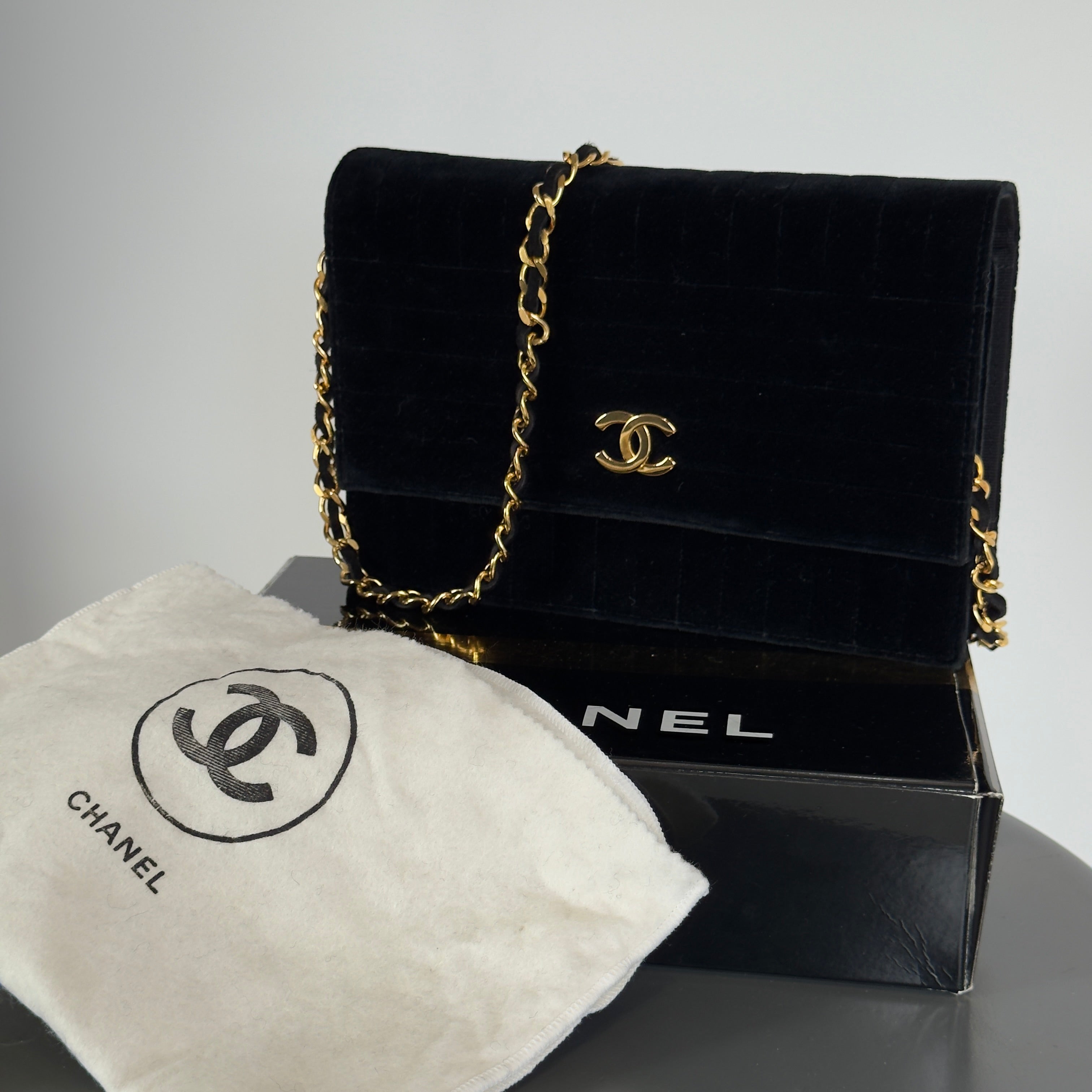 Chanel Velvet Mademoiselle Shoulder Bag - Queen May