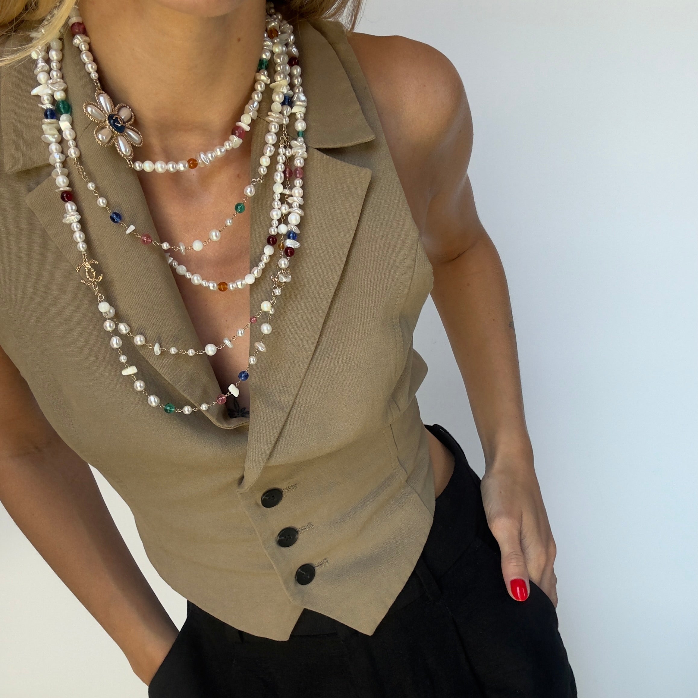 Chanel 19S Multi Strand Flower Necklace - Queen May
