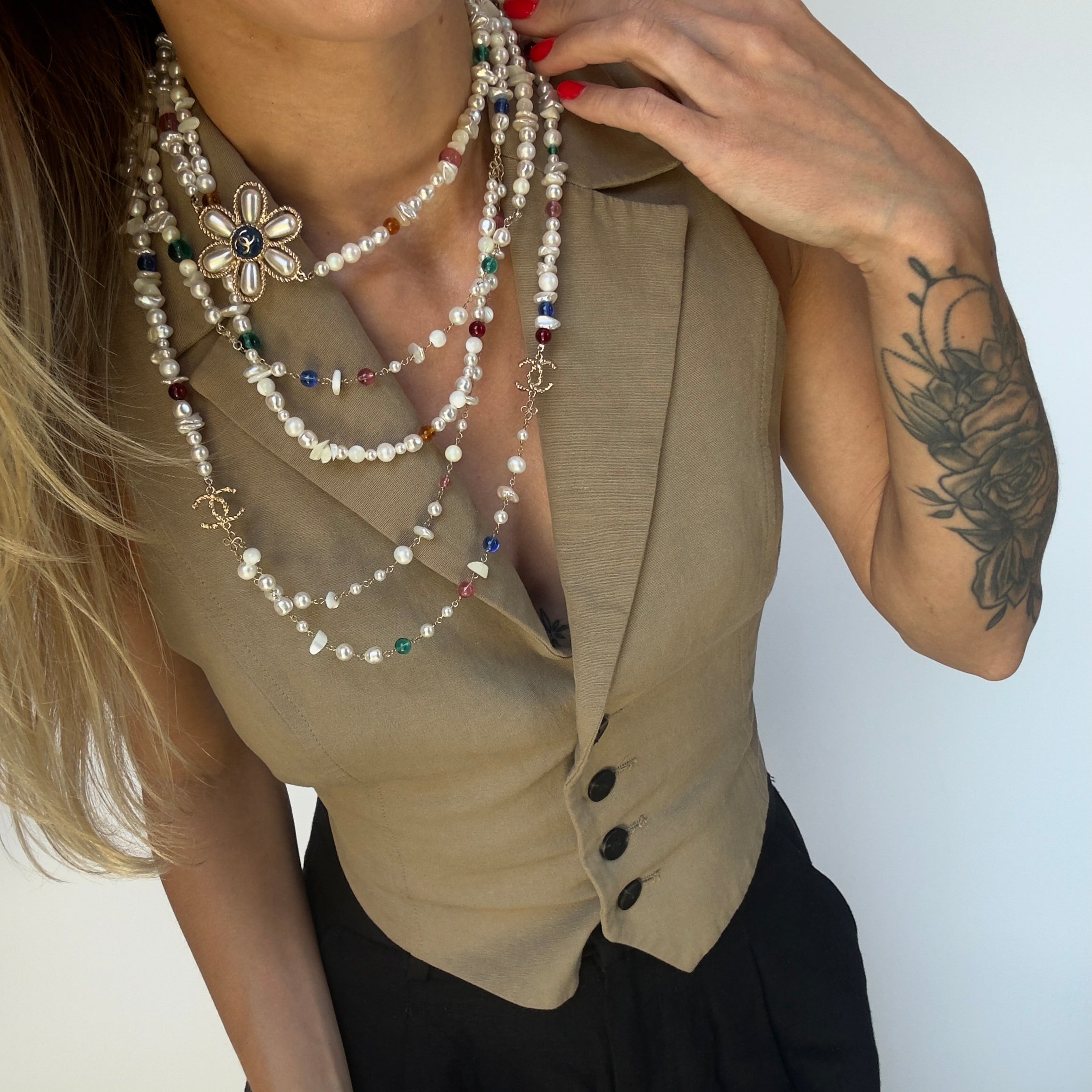 Chanel 19S Multi Strand Flower Necklace - Queen May
