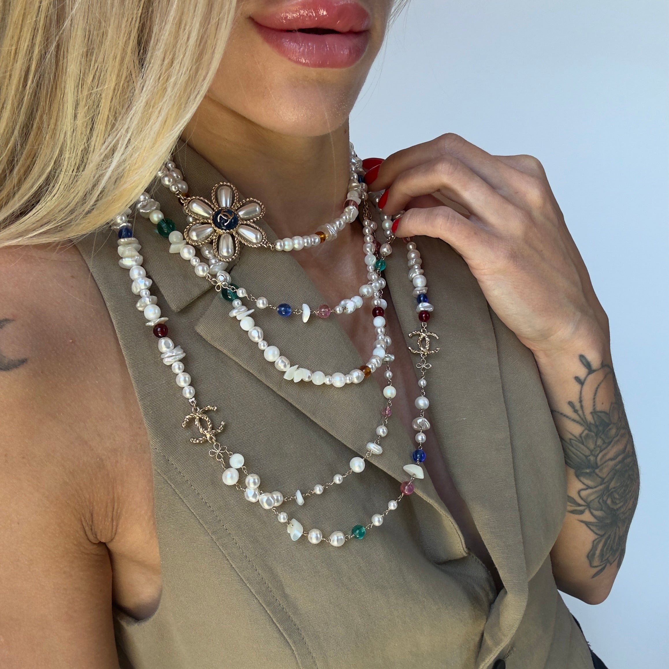Chanel 19S Multi Strand Flower Necklace - Queen May