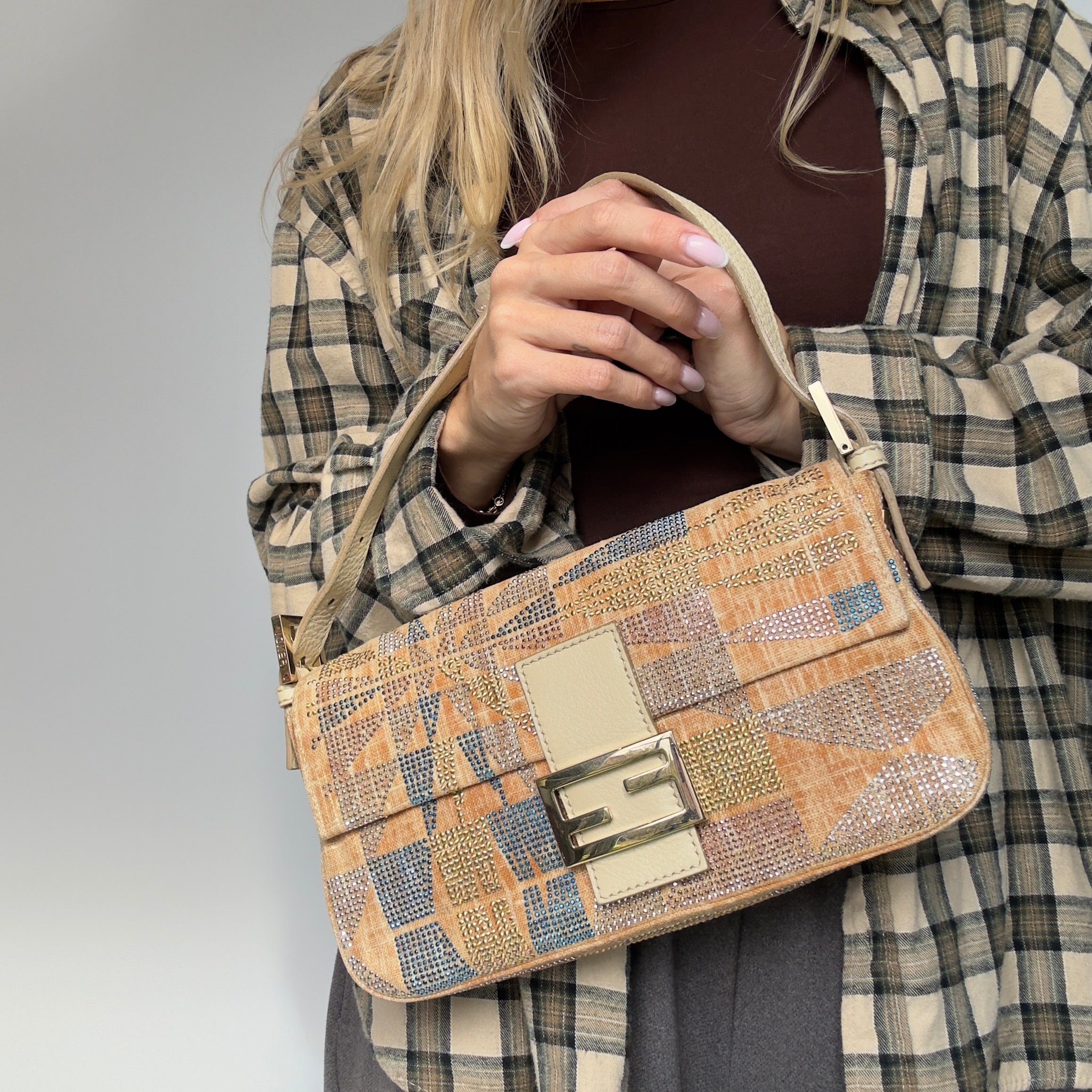 Ultra Rare Fendi Rhinestone Baguette - Queen May