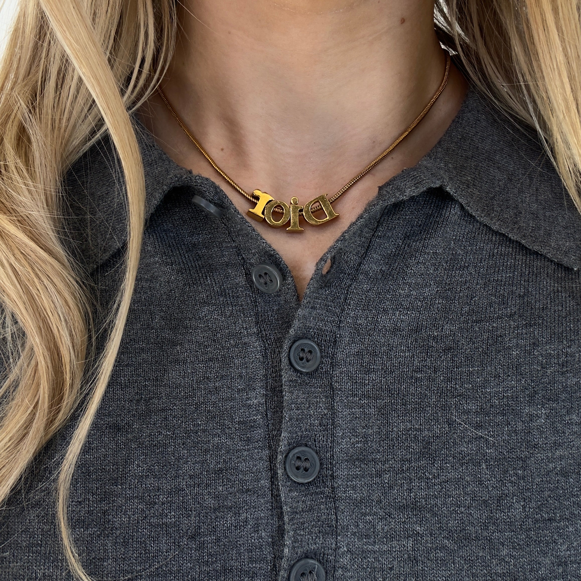 Dior Vintage Gold Tone Choker Necklace - Queen May