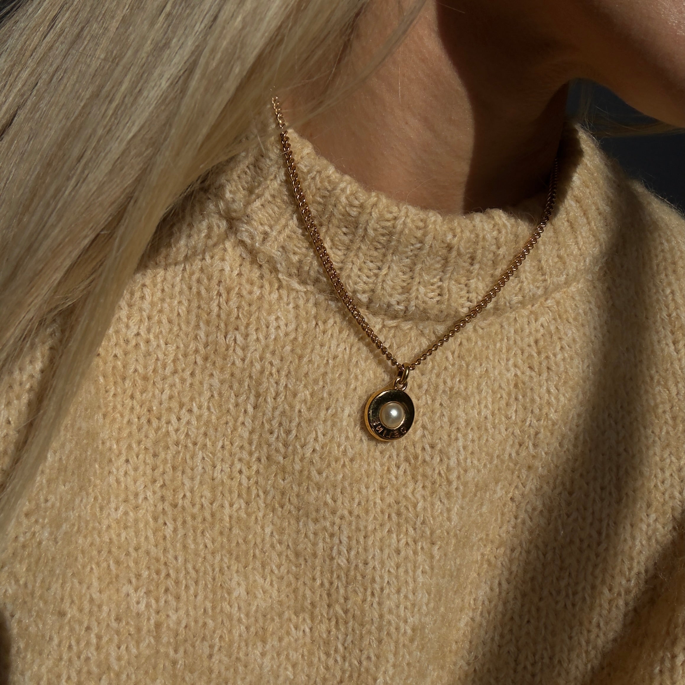 Vintage Celine Pearl Logo Necklace - Queen May