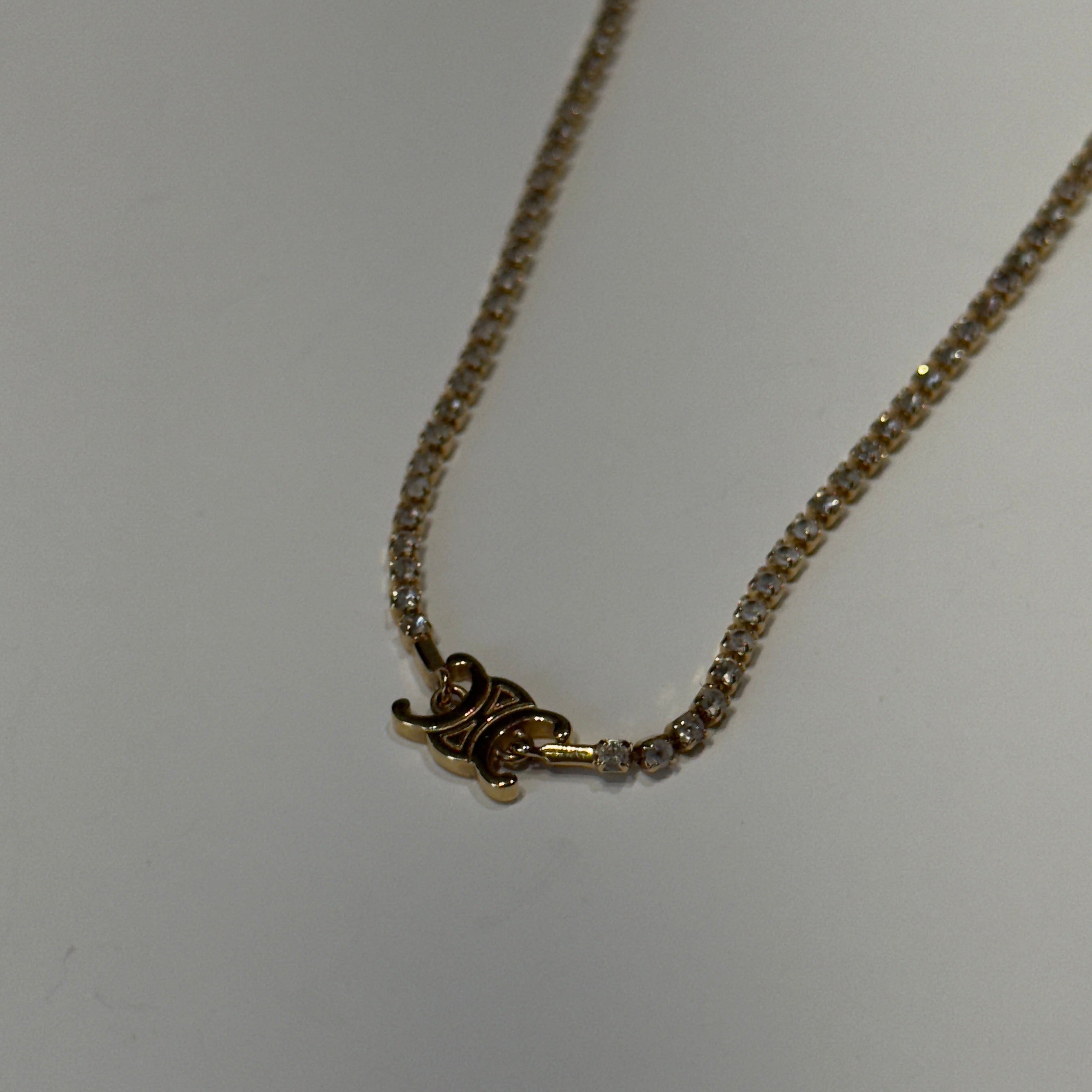 Celine Triomphe Sparkle Necklace - Queen May