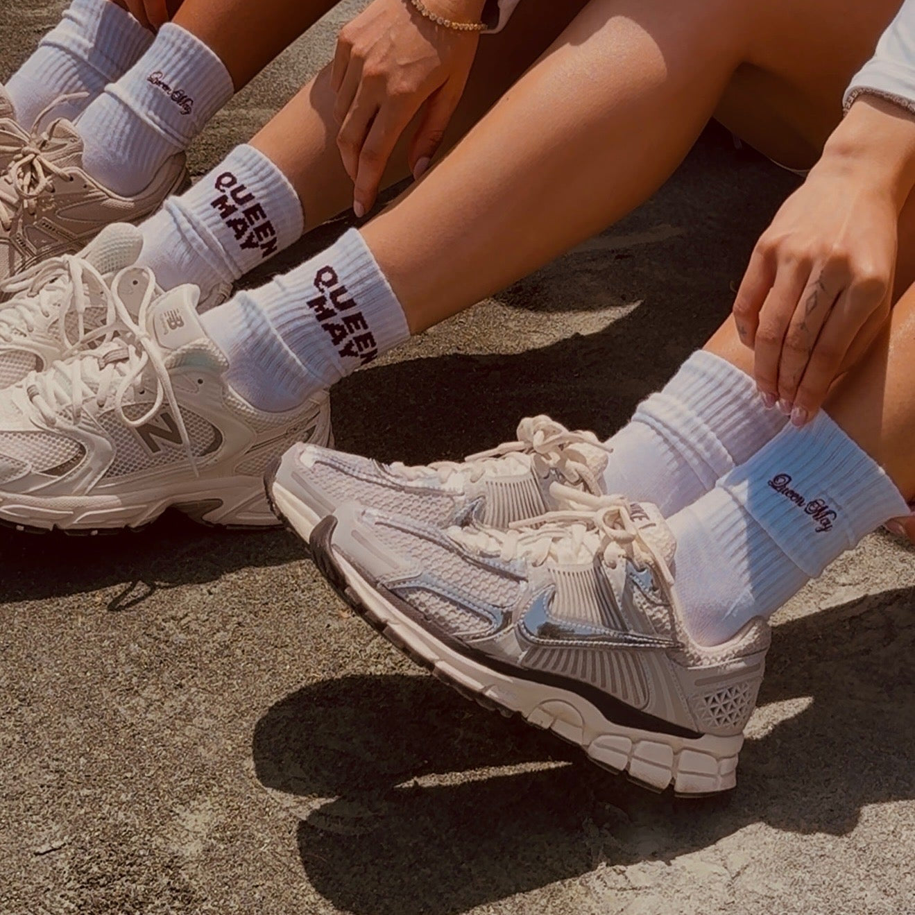 Queen May Embroidered Socks - Queen May